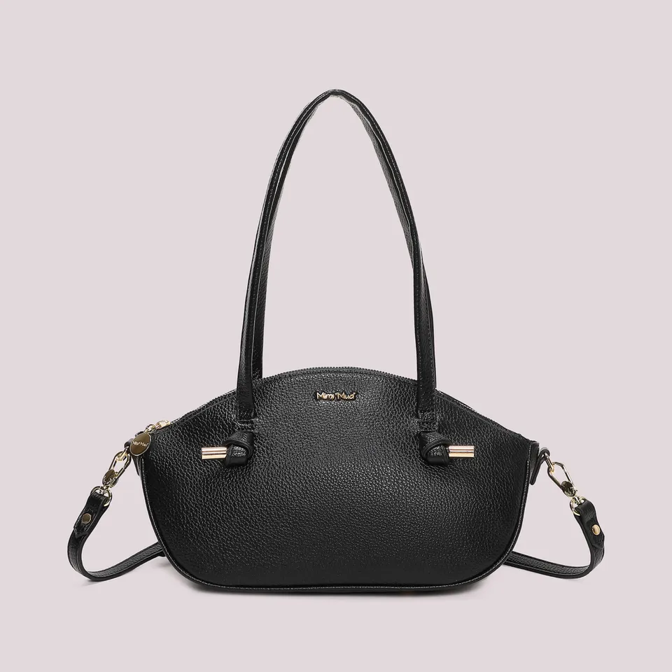 Mimi Mua Borsa Spalla Nodo Manici Nero poliuretano