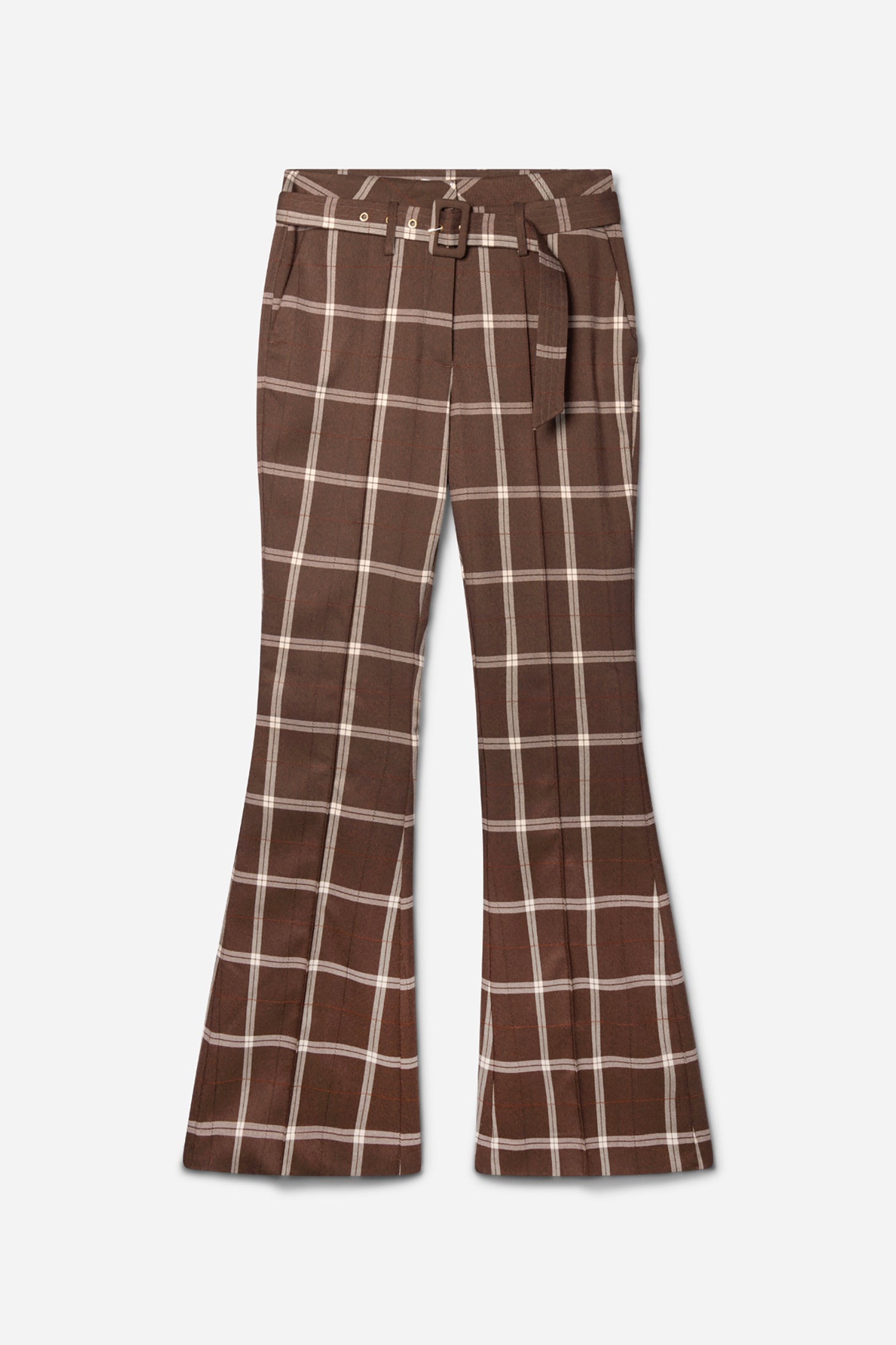 Aaiko Glenn pantaloni quadri marrone mocha