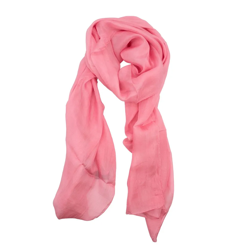 On Earth Amalia stola seta rosa 50x180 cm