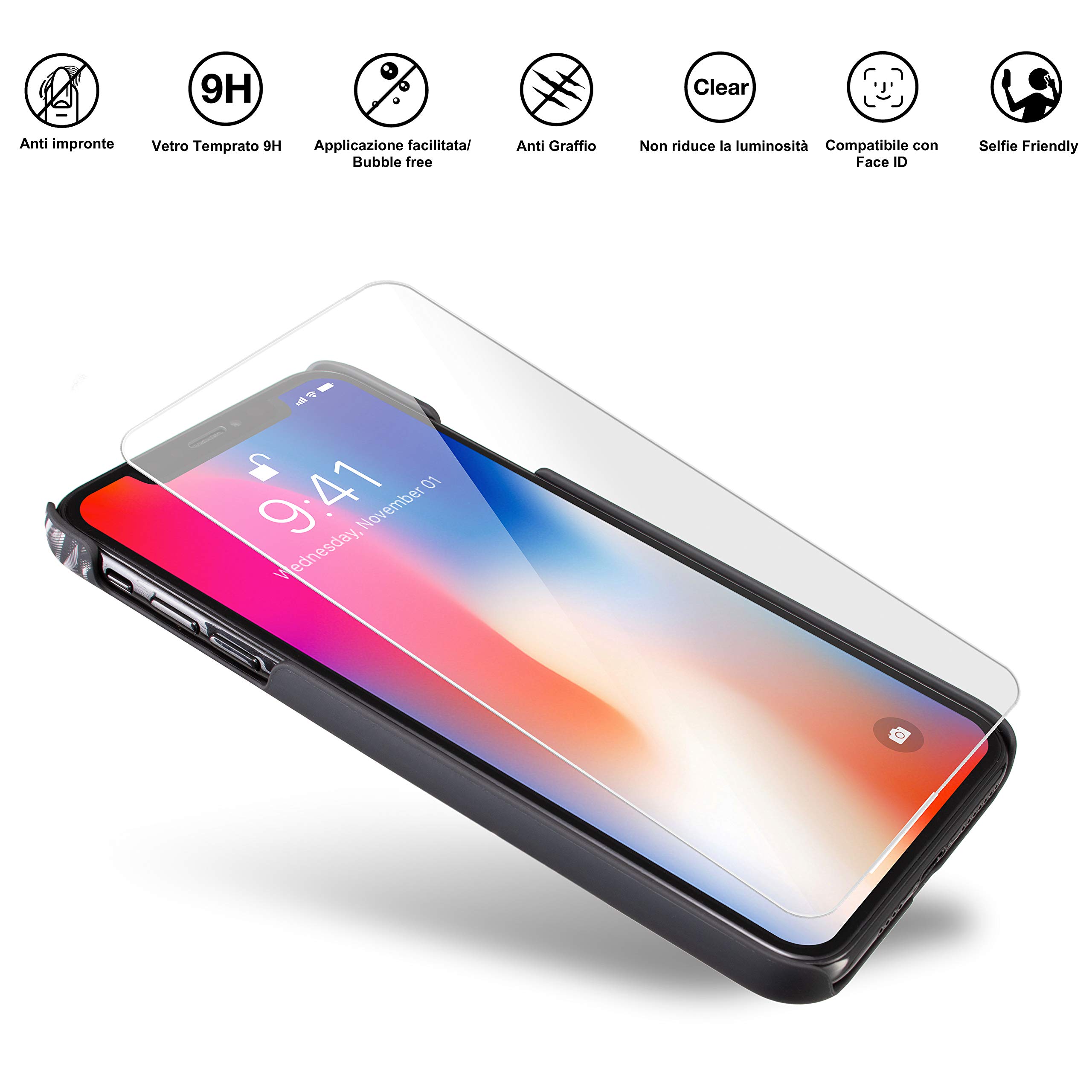 Marcelo Burlon County of Milan cover iPhone 11 antiurto con vetro