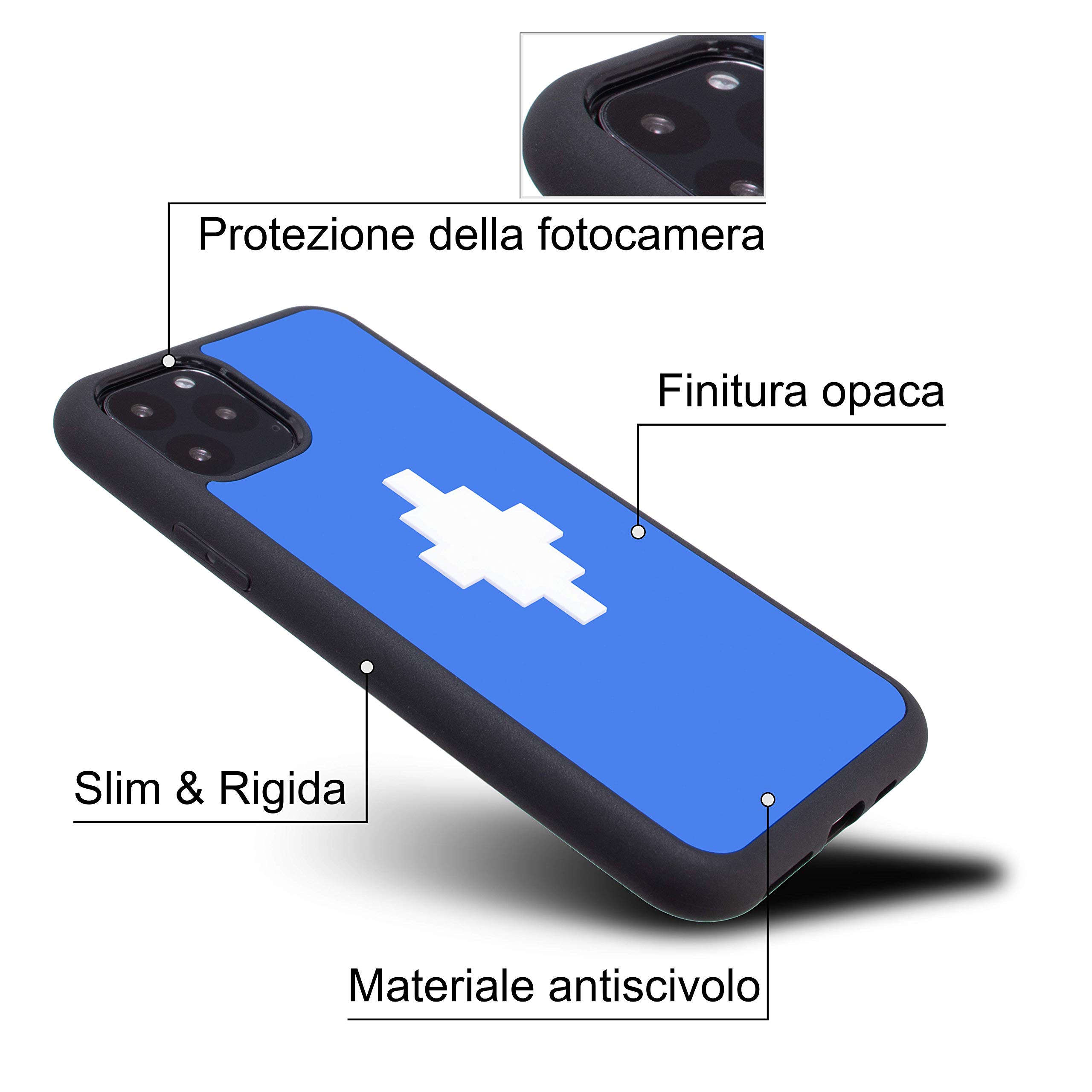 Marcelo Burlon County of Milan iPhone 11 Pro cover semiflessibile vetro