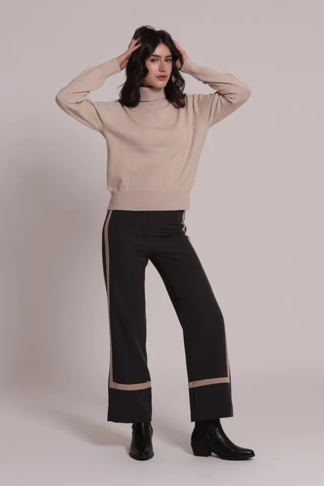 Mimi Mua Maglia a Collo Alto maglia nero