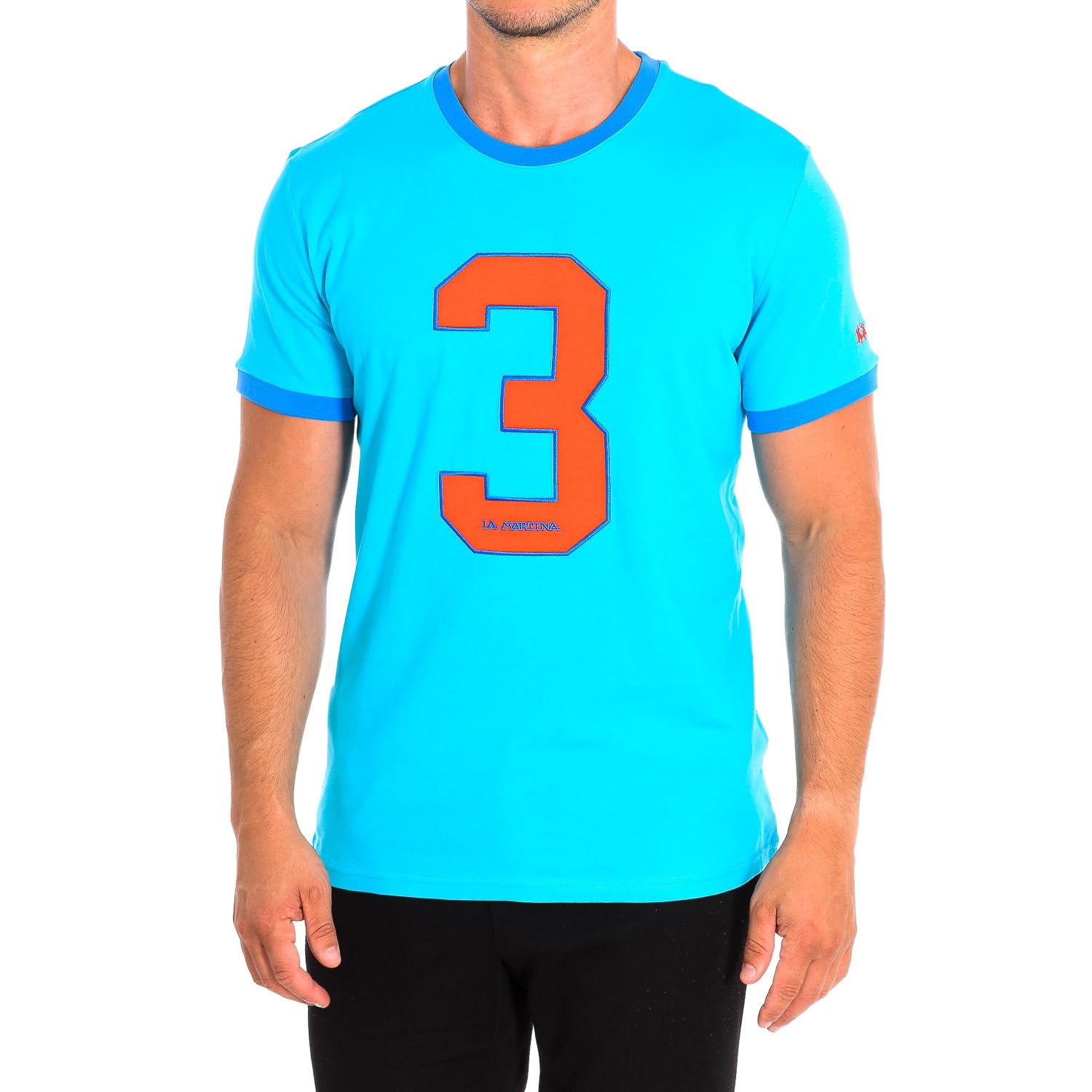 La Martina TMR312-JS206 t-shirt uomo verde blu