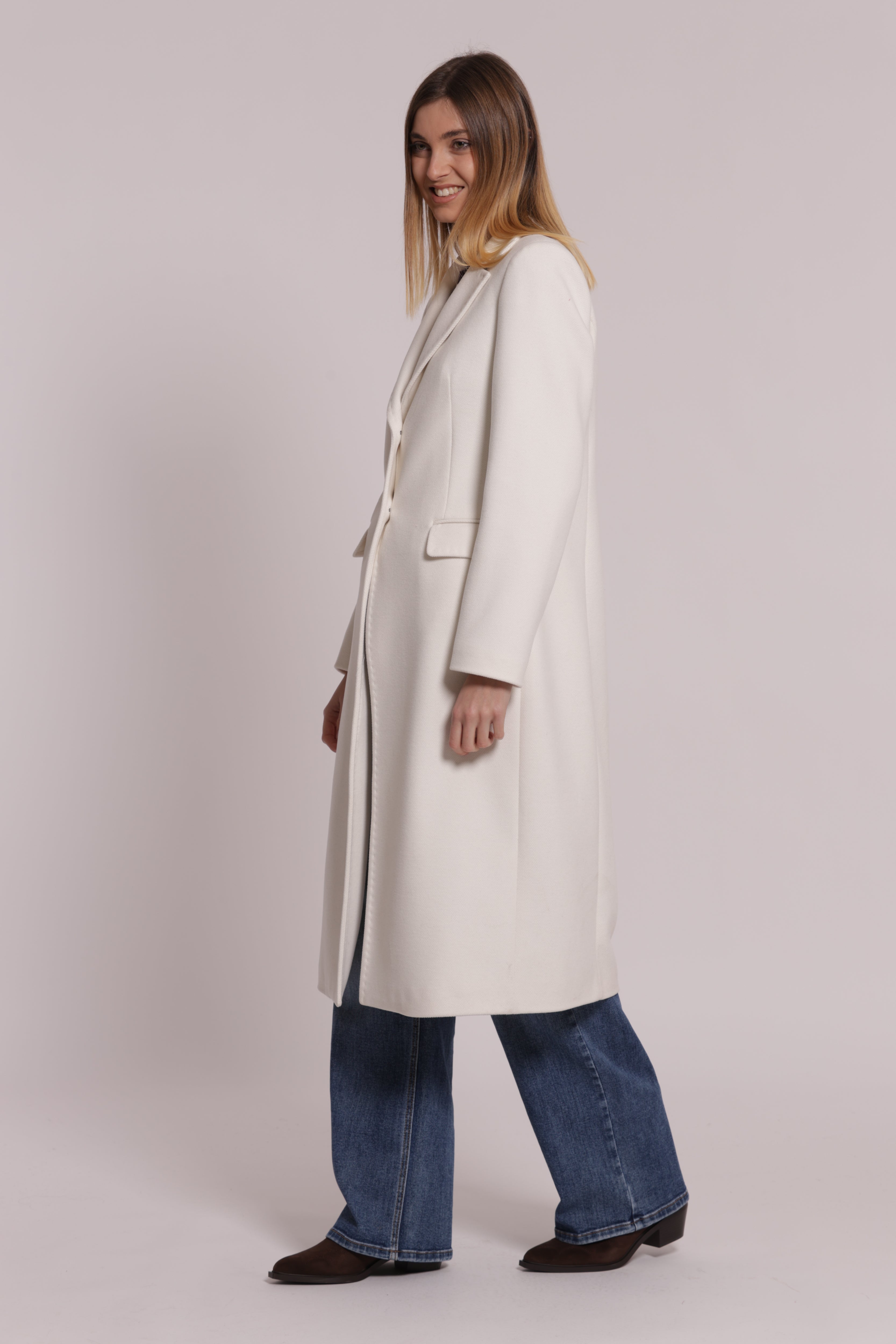 Mimi Mua Cappotto Lungo Nero Classico