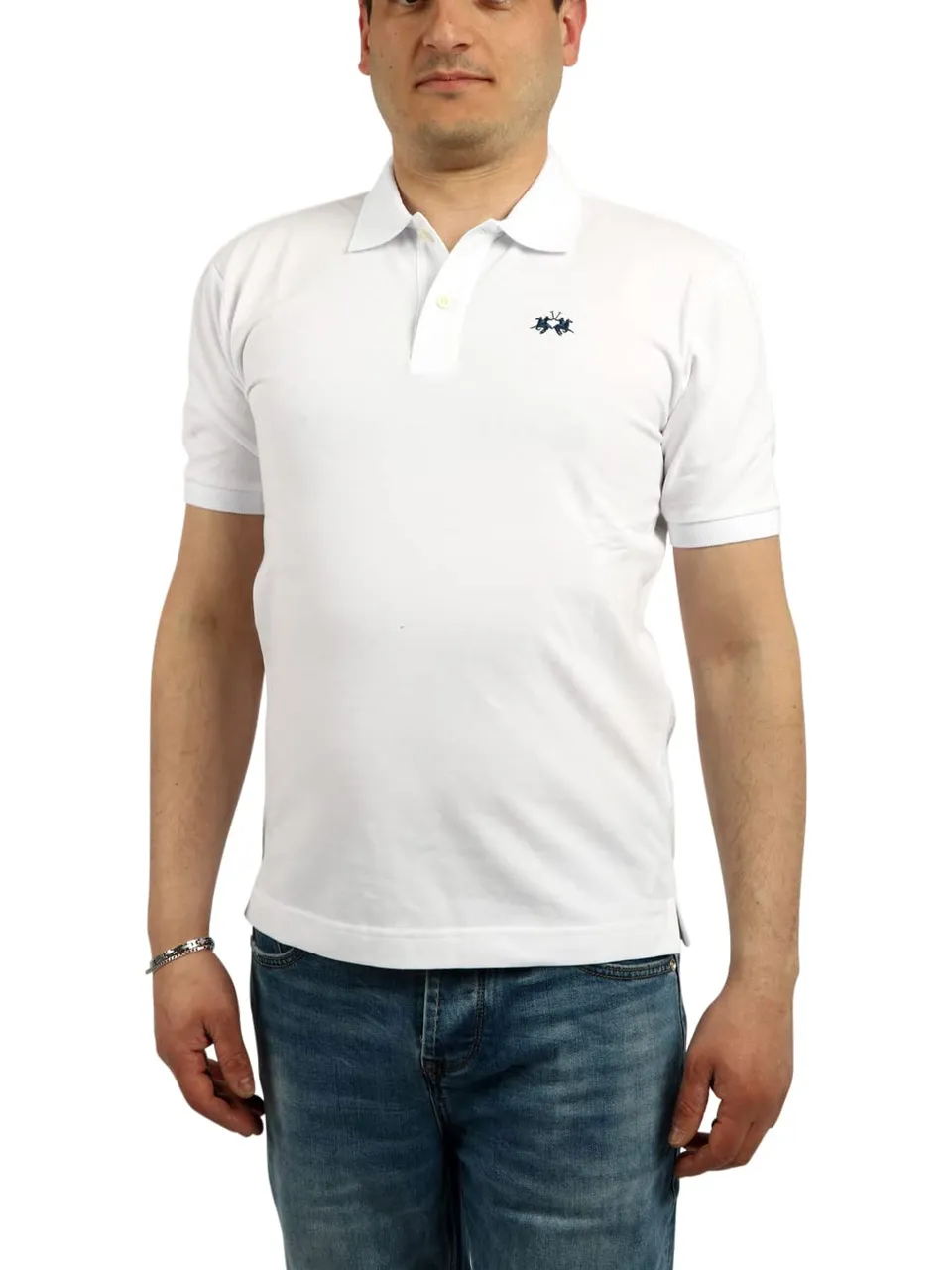 La Martina polo classica piqué uomo M bianco ottico regular