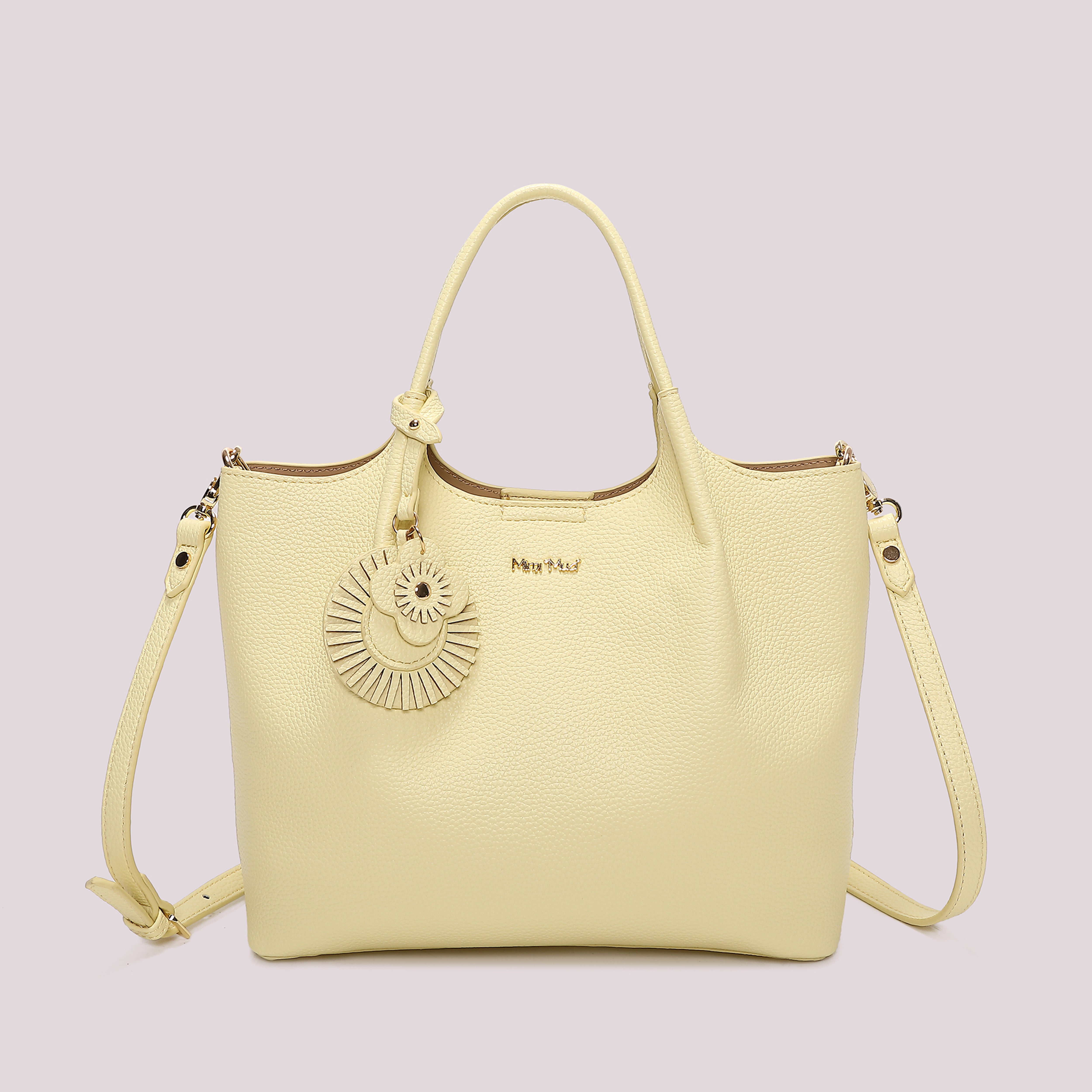 Mimi Mua Borsa a Mano Charm Fiore Bianca