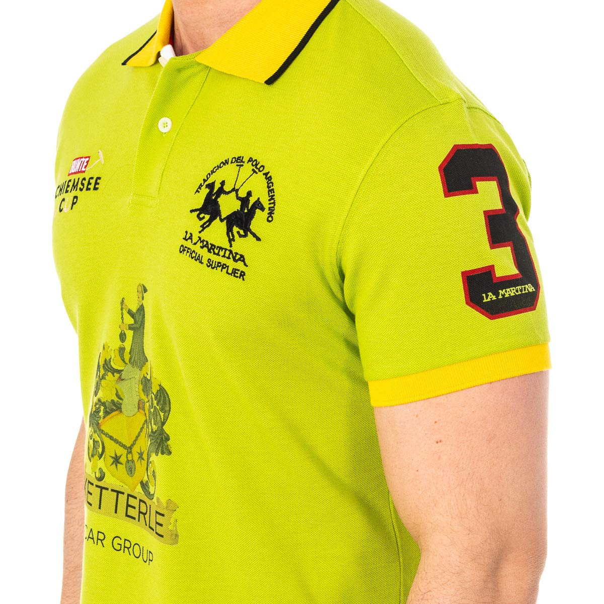 La Martina 2MPS55 Polo Uomo Manica Corta Verde