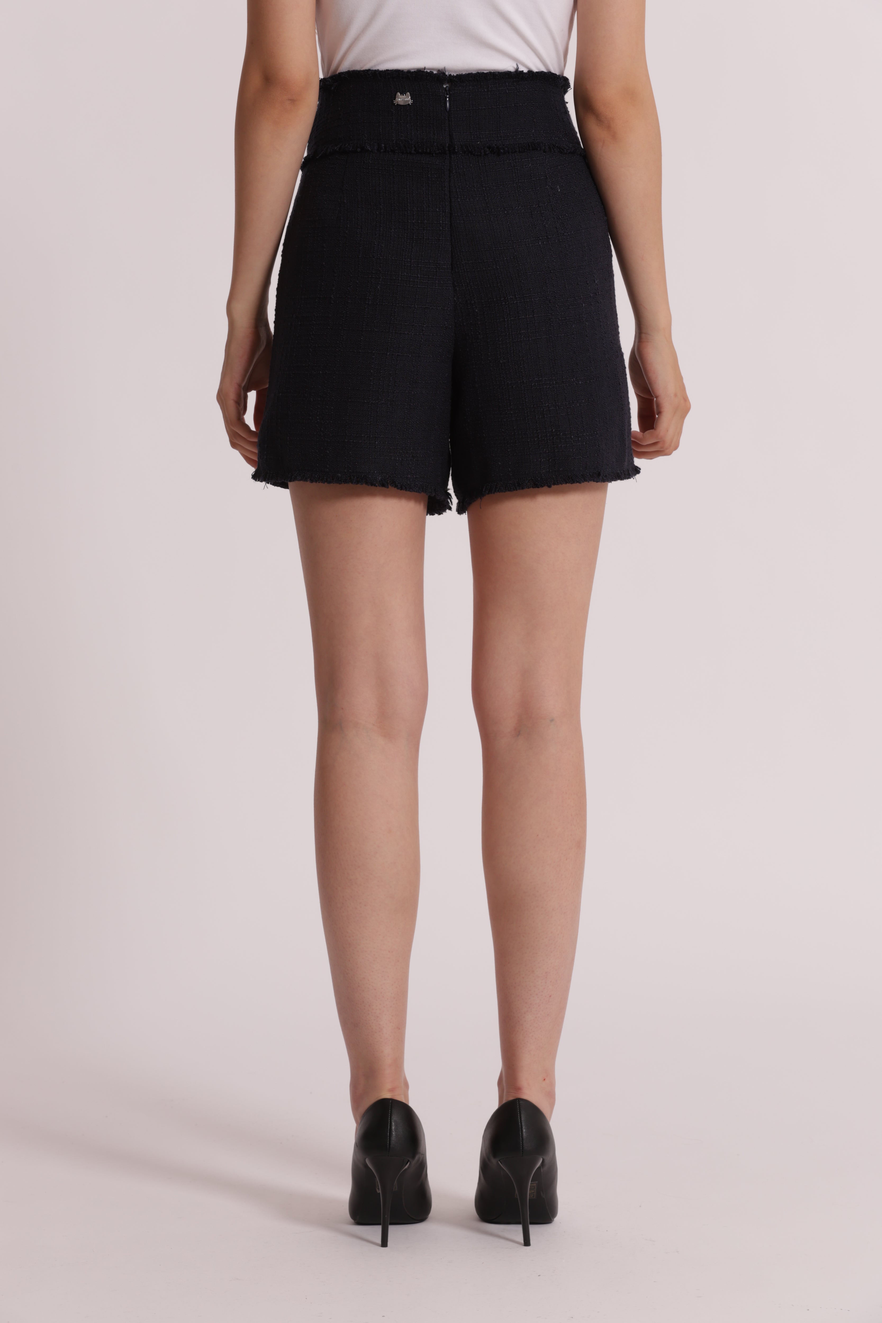 Mimi Mua Pantaloni Short in Tweed Verde Menta