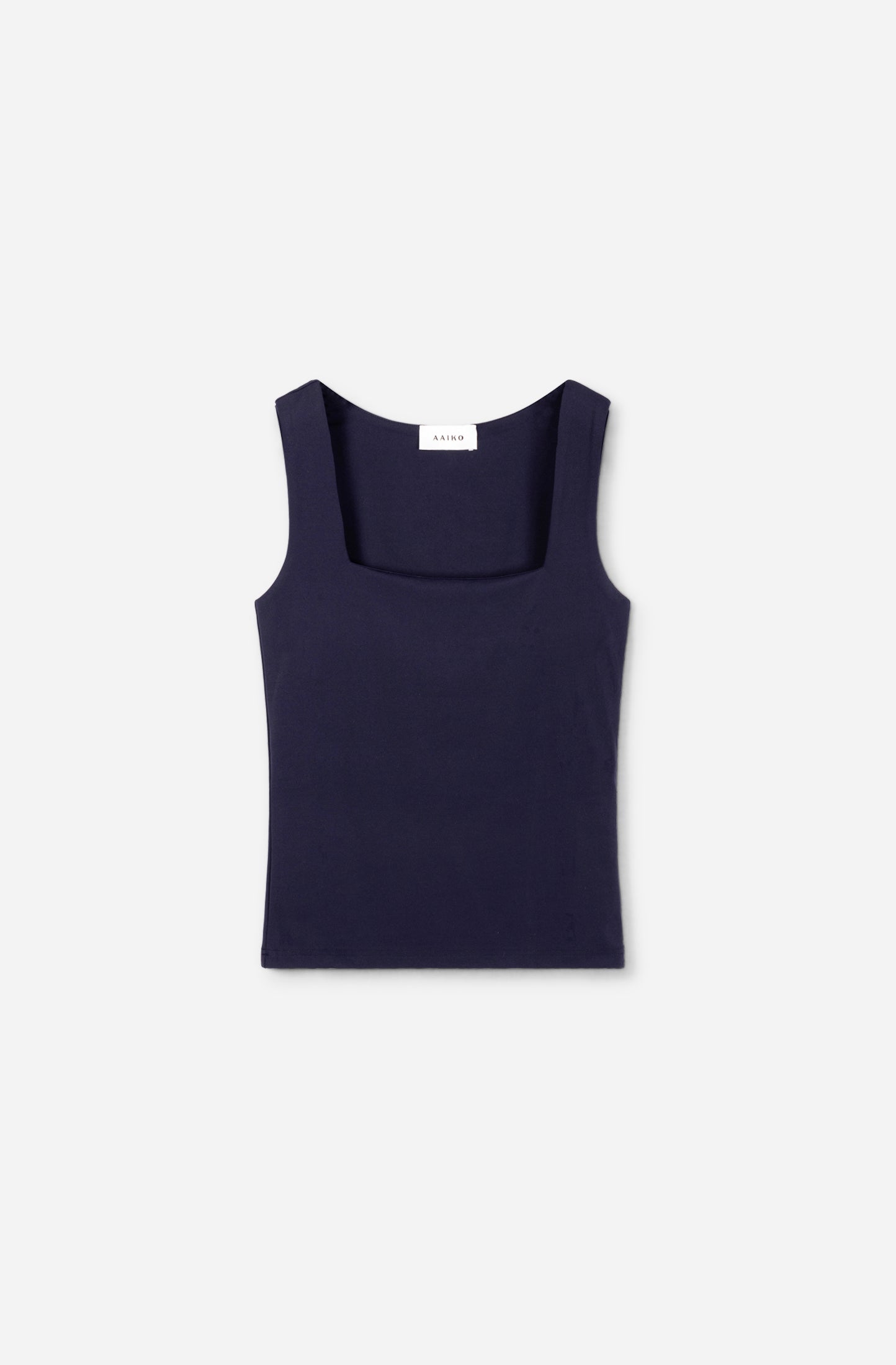 Aaiko Eef top blu notte doppio scollo elasticizzato
