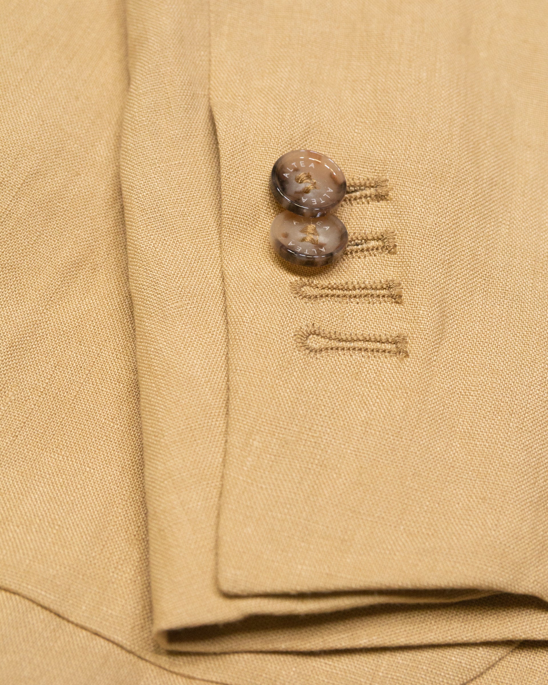 Altea Aston blazer lino beige foderato tasche toppa