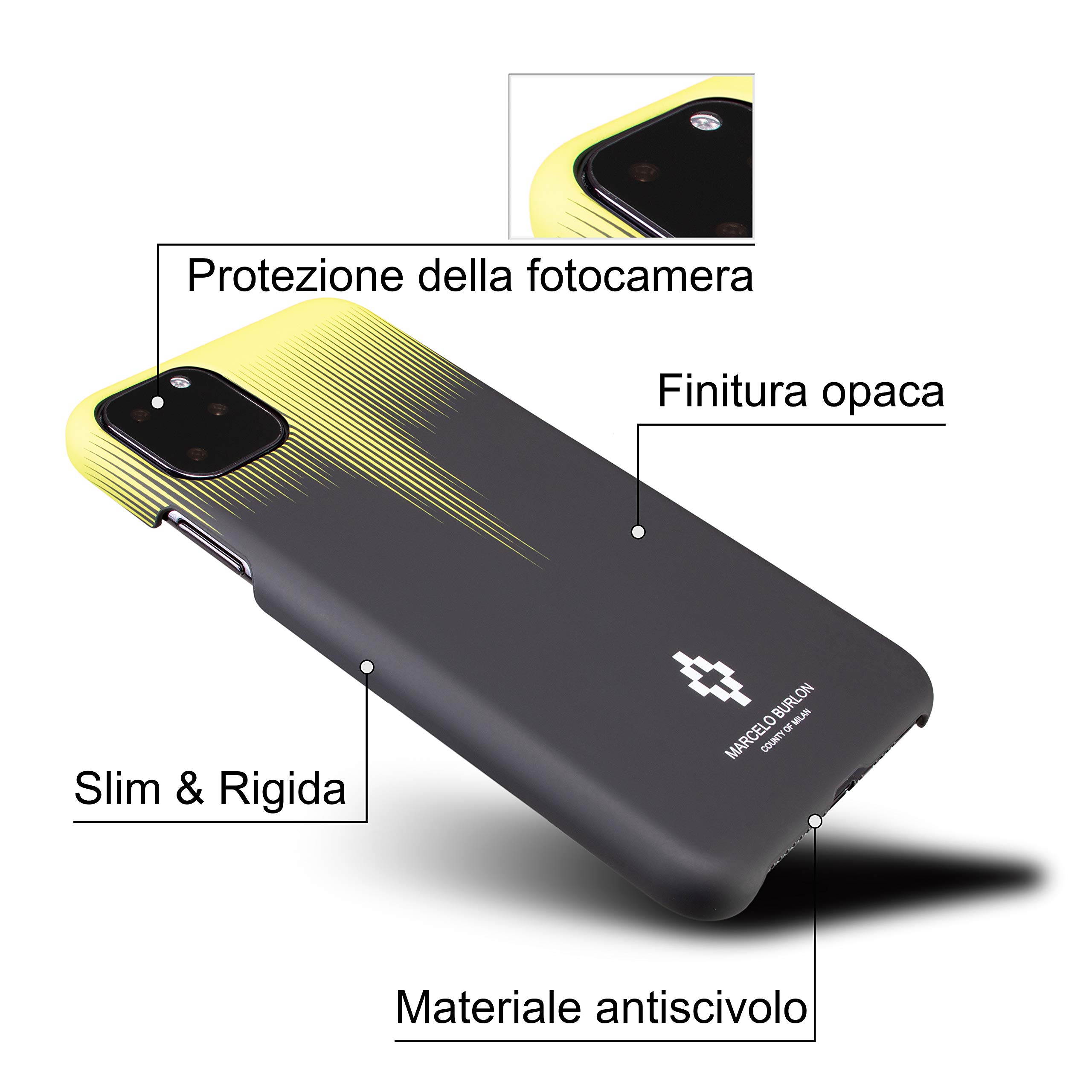 Marcelo Burlon County of Milan cover iPhone 11 Pro Max + vetro