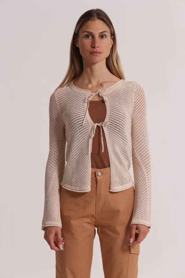 Mimi Mua Fiocchi cardigan maglia nero viscosa