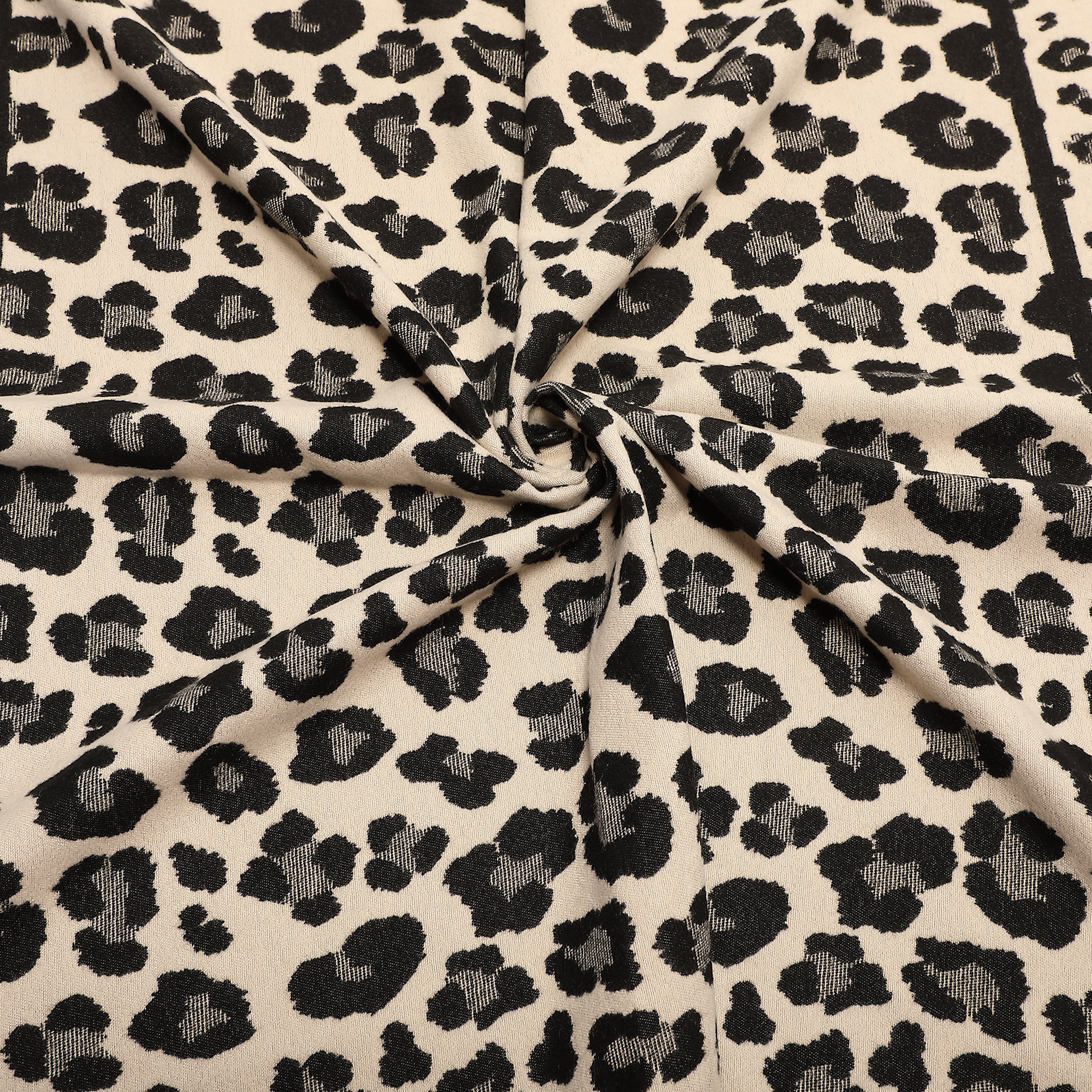 Mimi Mua sciarpa maculato tre misure nero beige calda