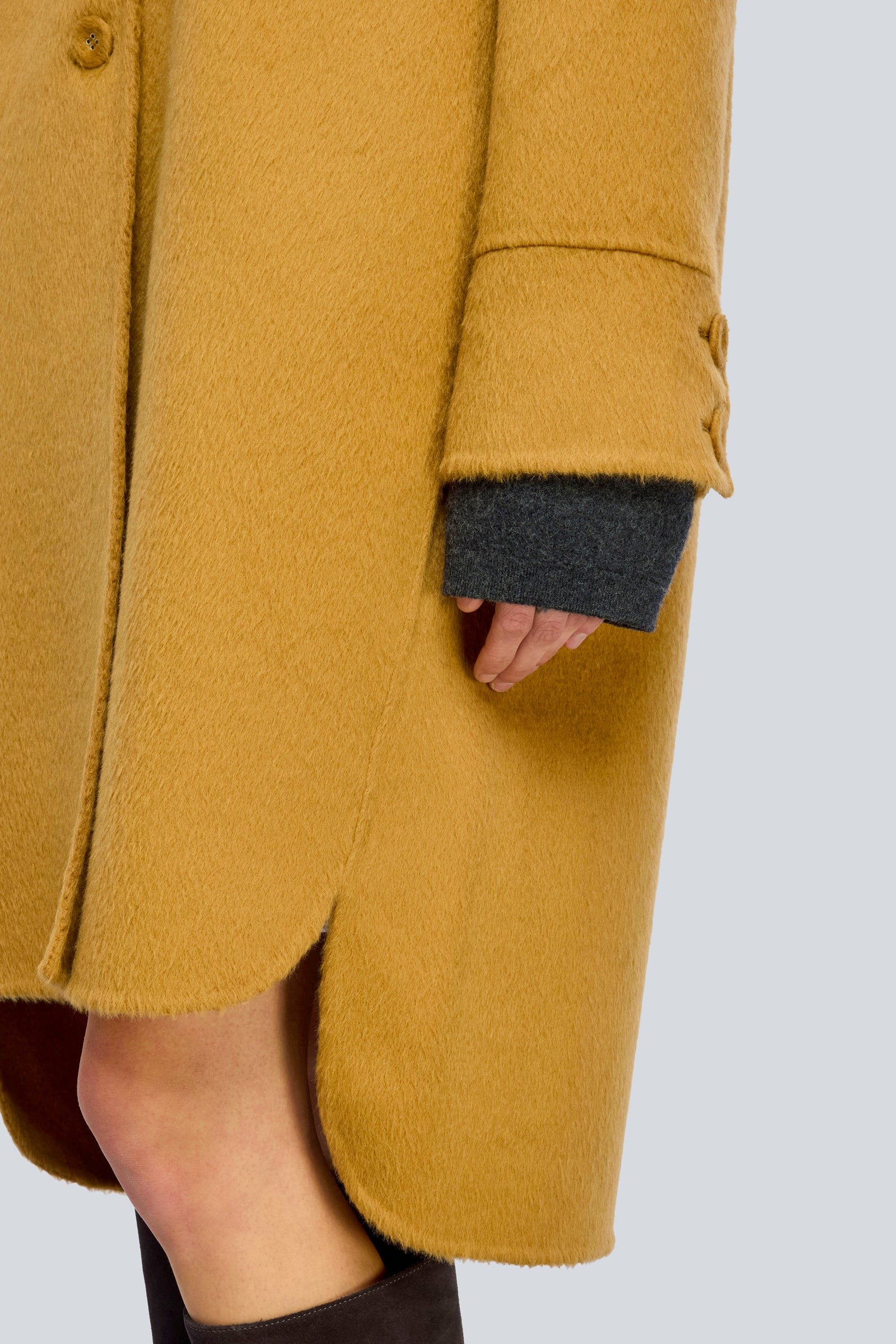 Semicouture Odelia Y6WV25 Cappotto Cammello Panno