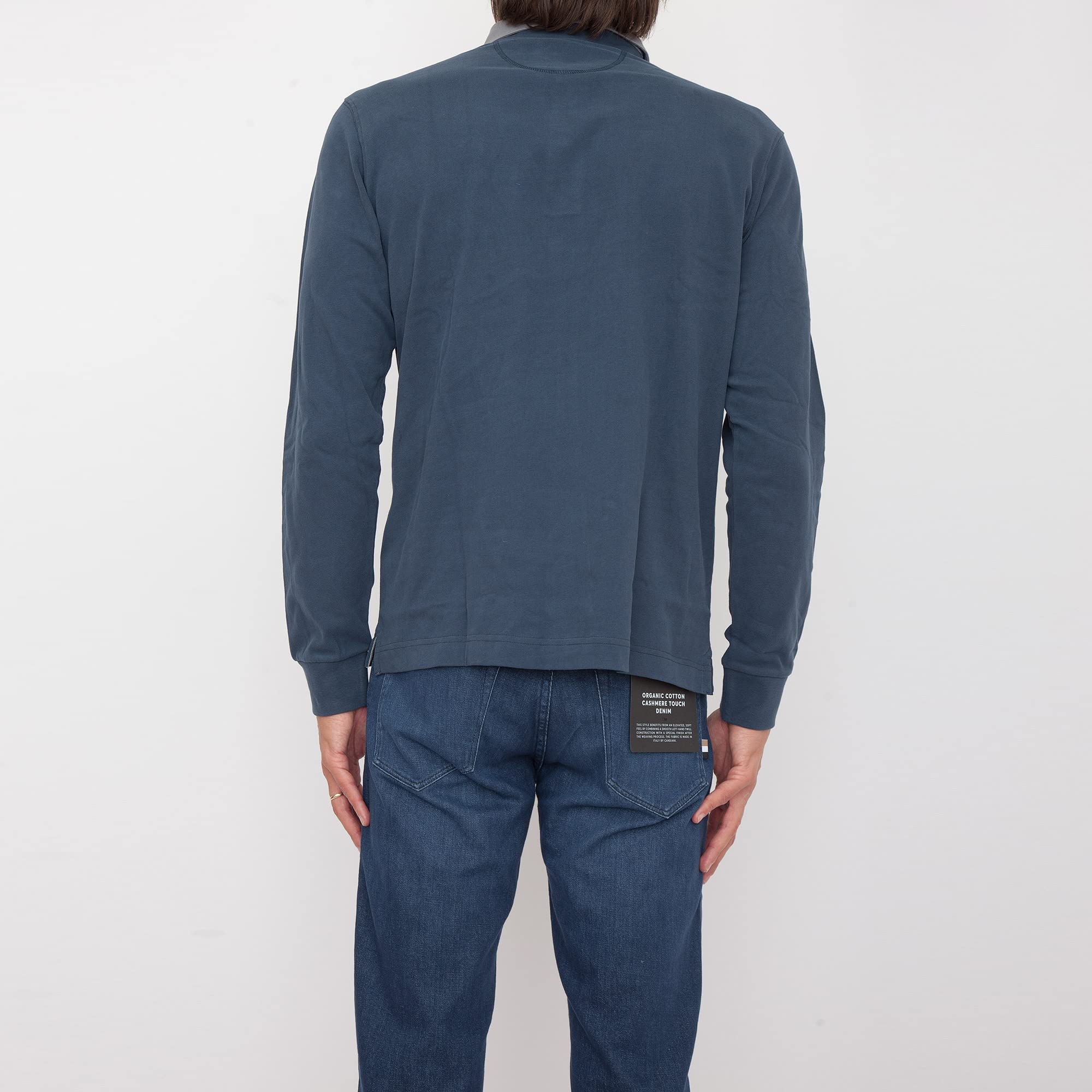 La Martina Heavy Jersey polo uomo manica lunga blu