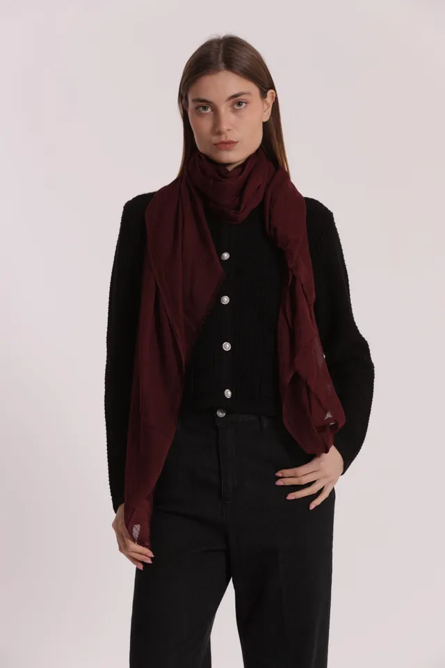 Mimi Mua Foulard Tinta Unita sciarpa 180x80 cm poliestere
