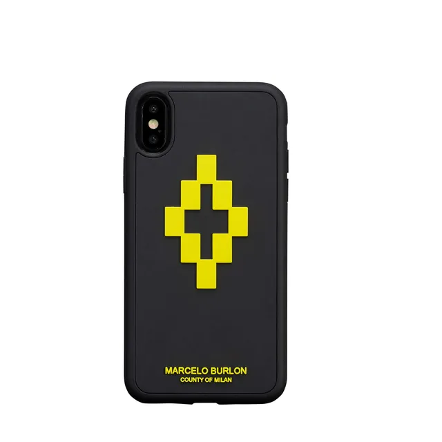 Marcelo Burlon iPhone XS/X custodia ultra protettiva vetro 9H