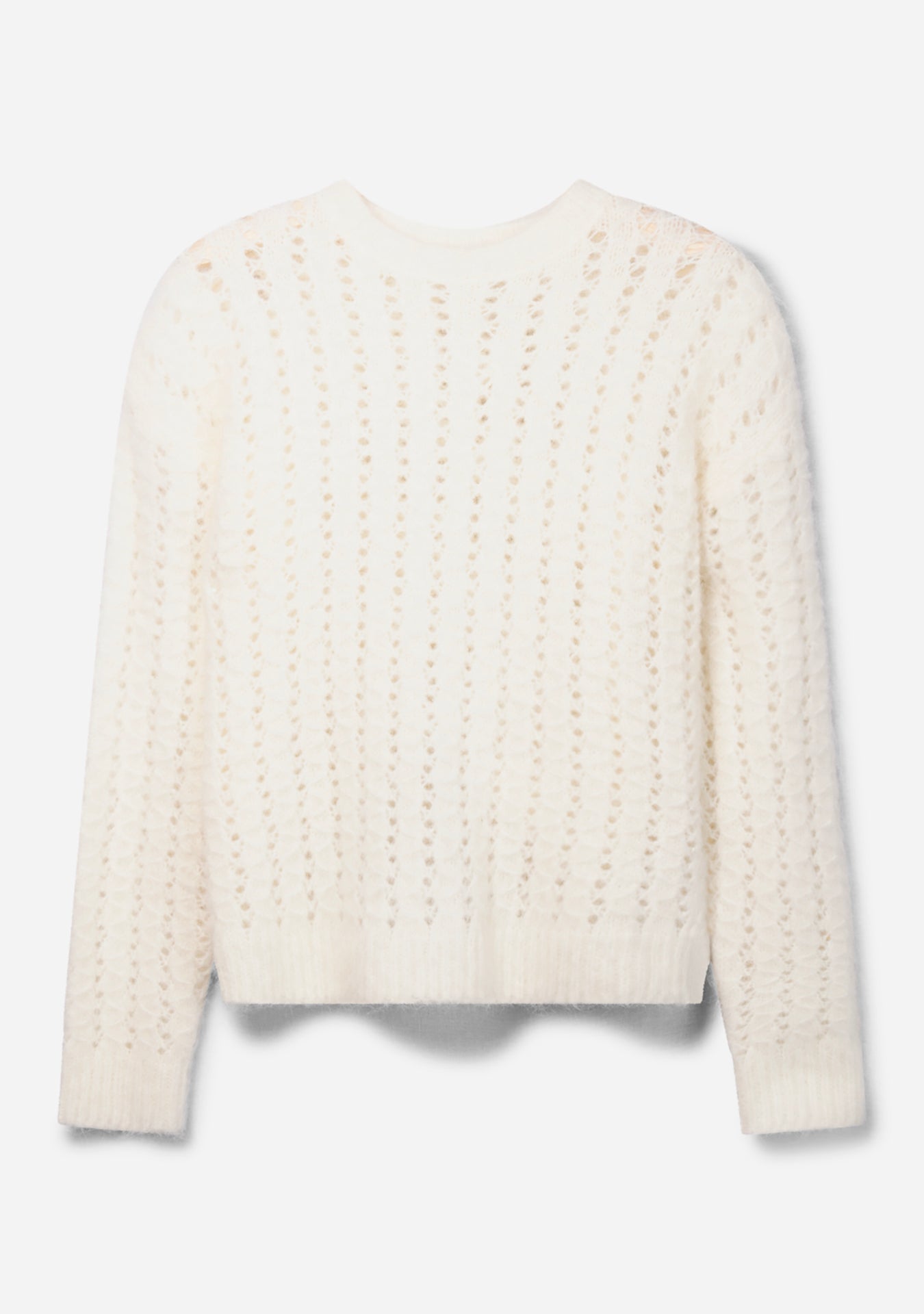 Aaiko Oris Maglia Traforata Crema Manica Lunga