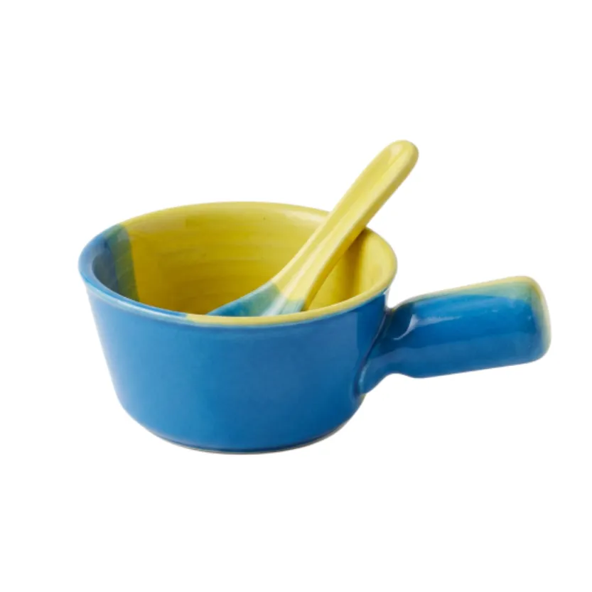 On Earth Cooperative Collection Joy portasalse ceramica multicolore cucchiaio