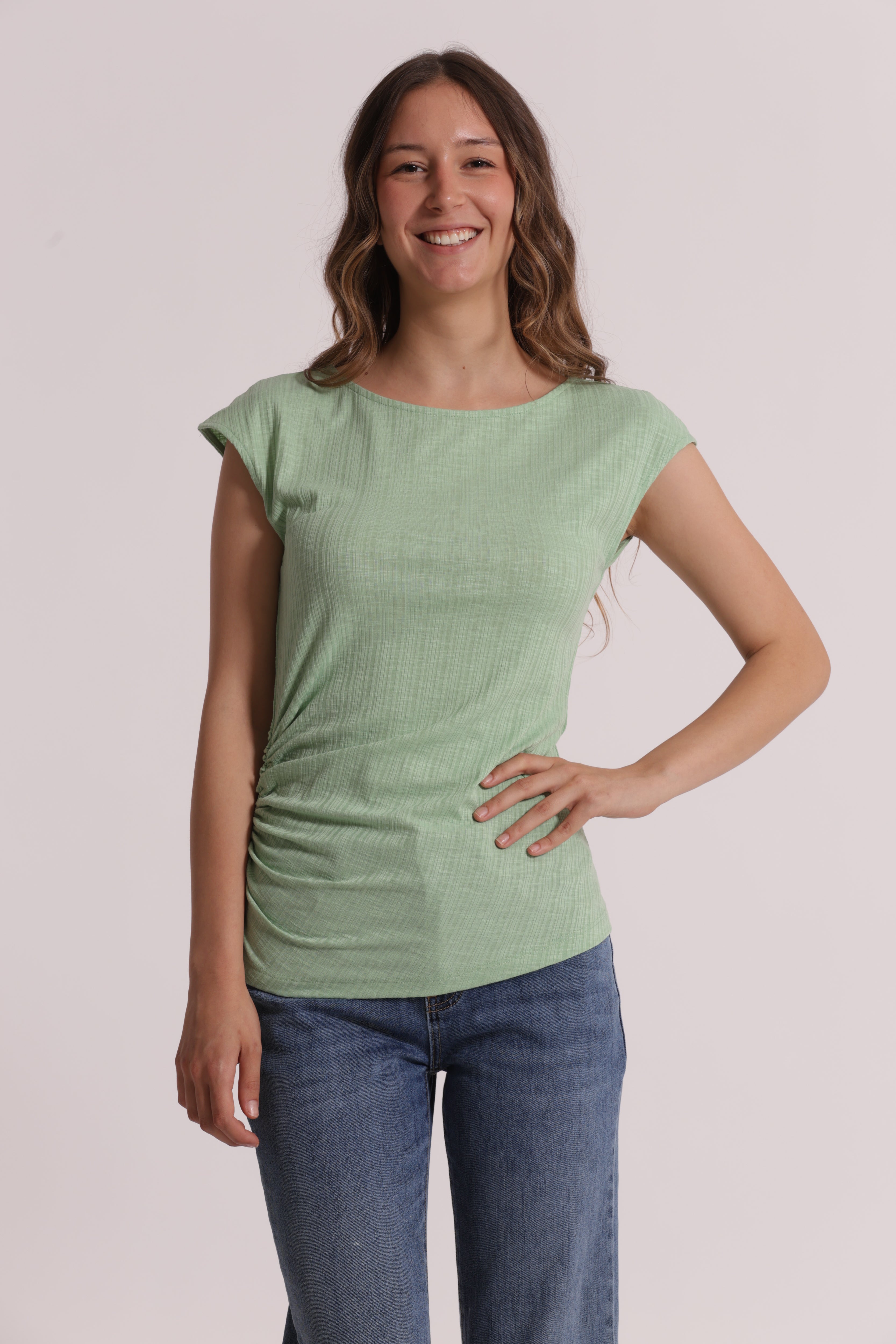 Mimi Mua T-Shirt Arriccio Laterale Nero