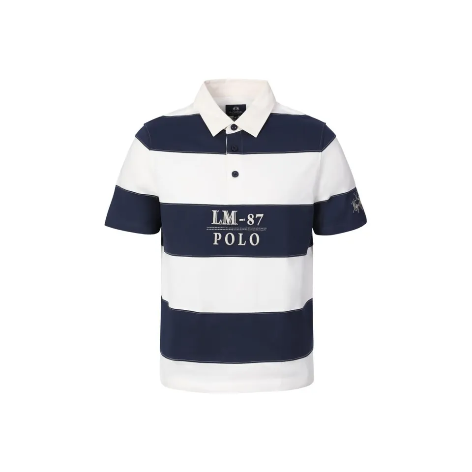 La Martina MCP015 polo uomo L a righe cotone
