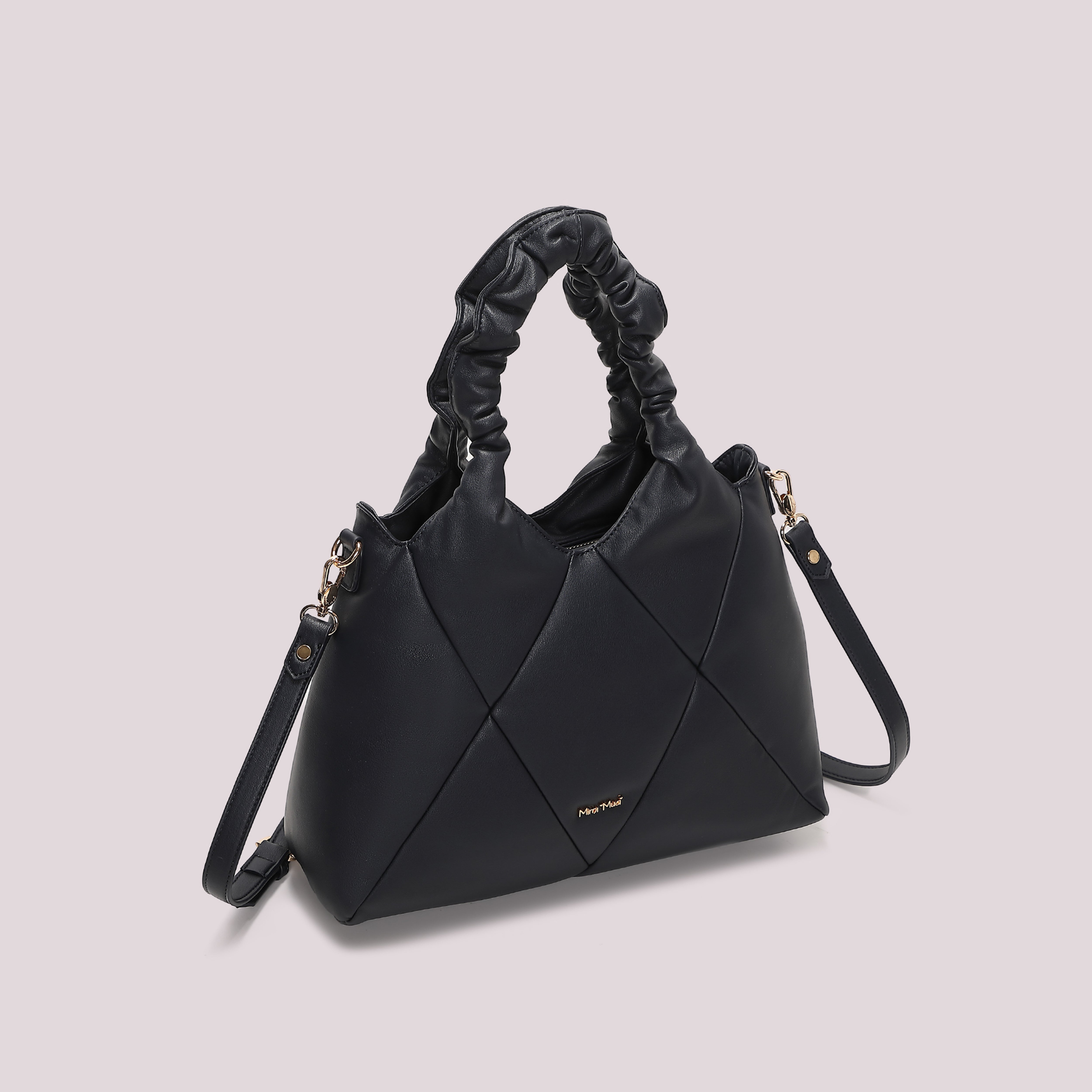 Mimi Mua Morbida Trapuntata Borsa Spalla Nero