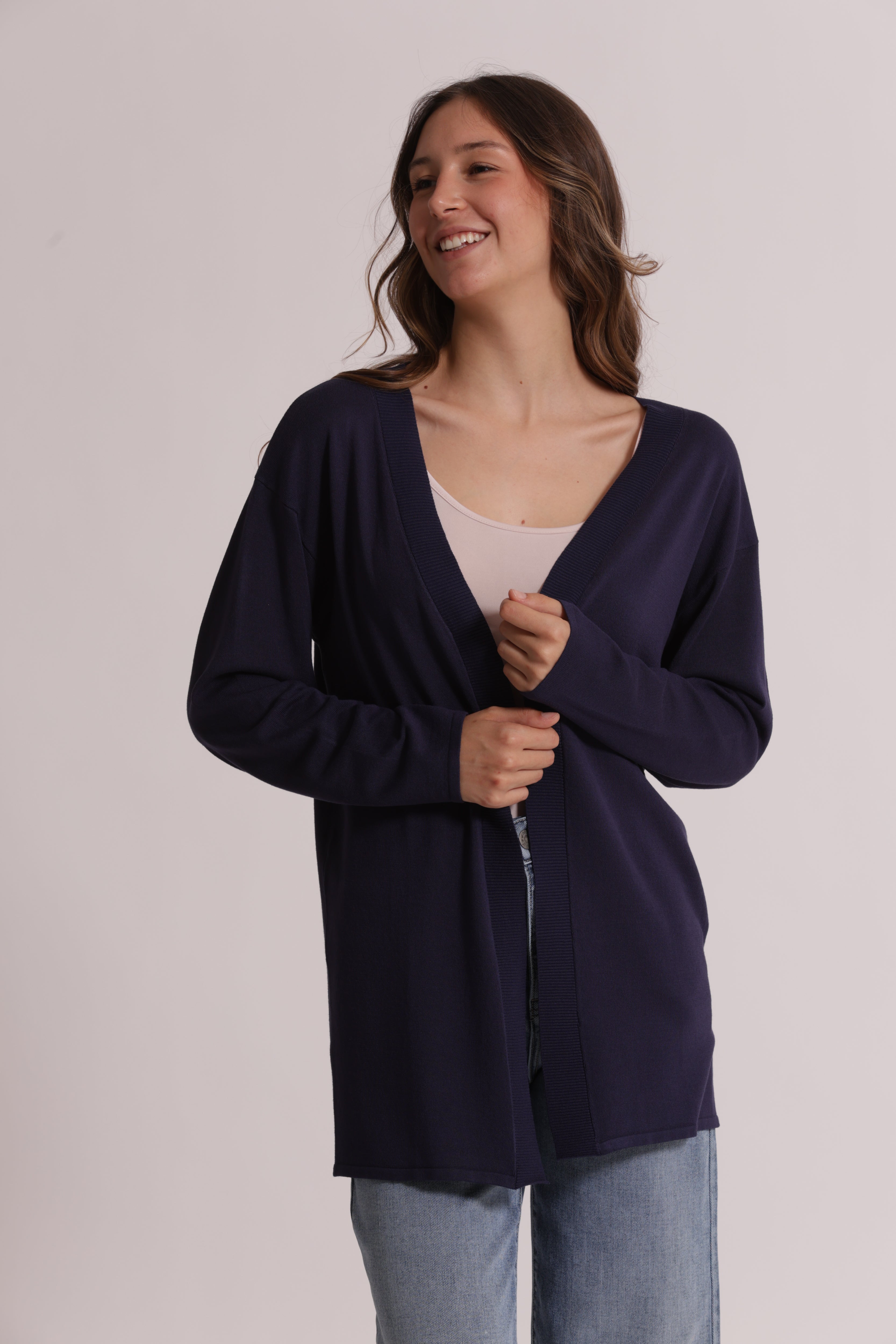 Mimi Mua Cardigan Maglia Aperto Nero