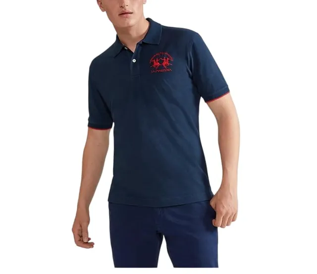 La Martina CCMP11 PK001 polo uomo bianco cotone