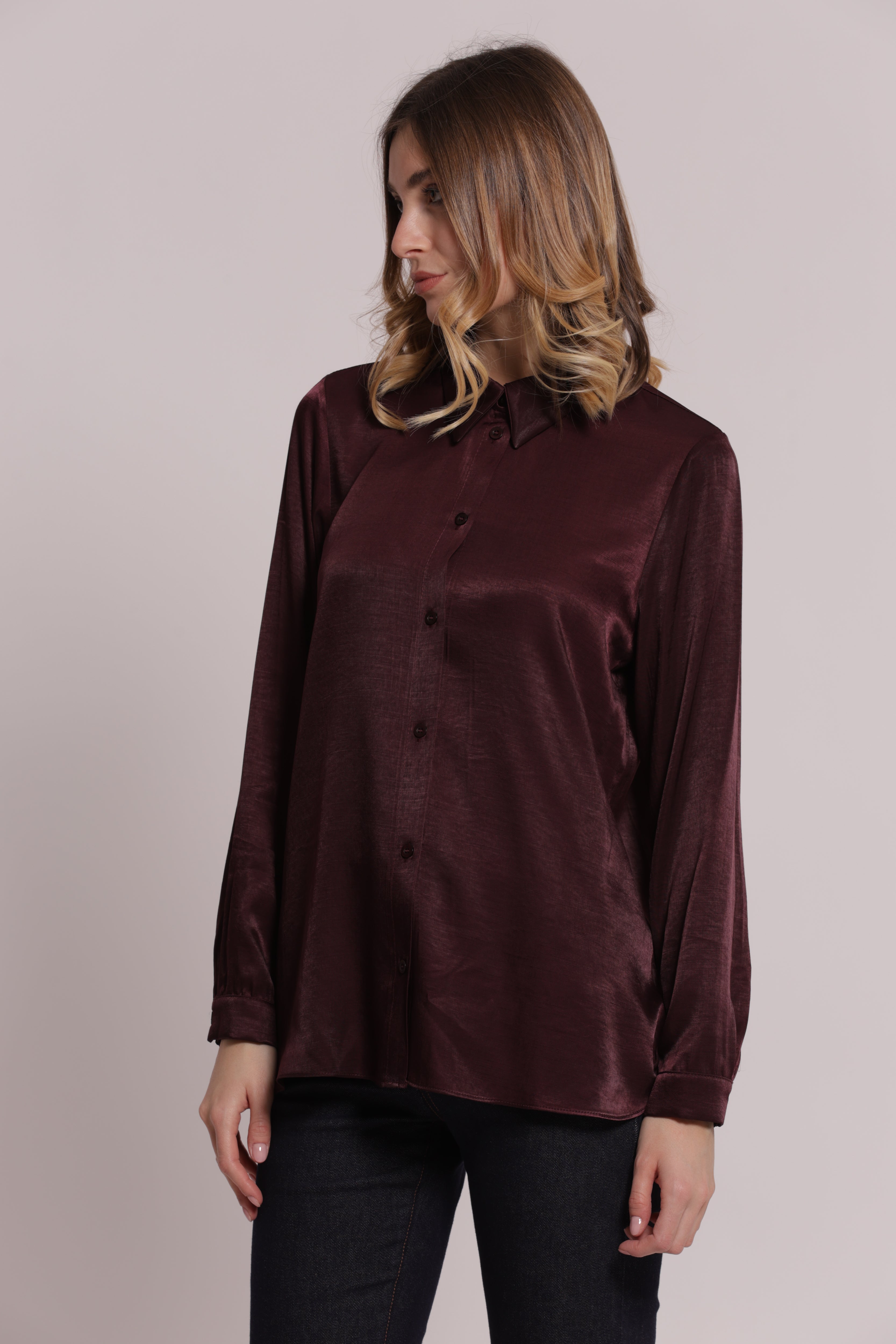 Mimi Mua Camicia Uomo Mano Seta viscosa nera