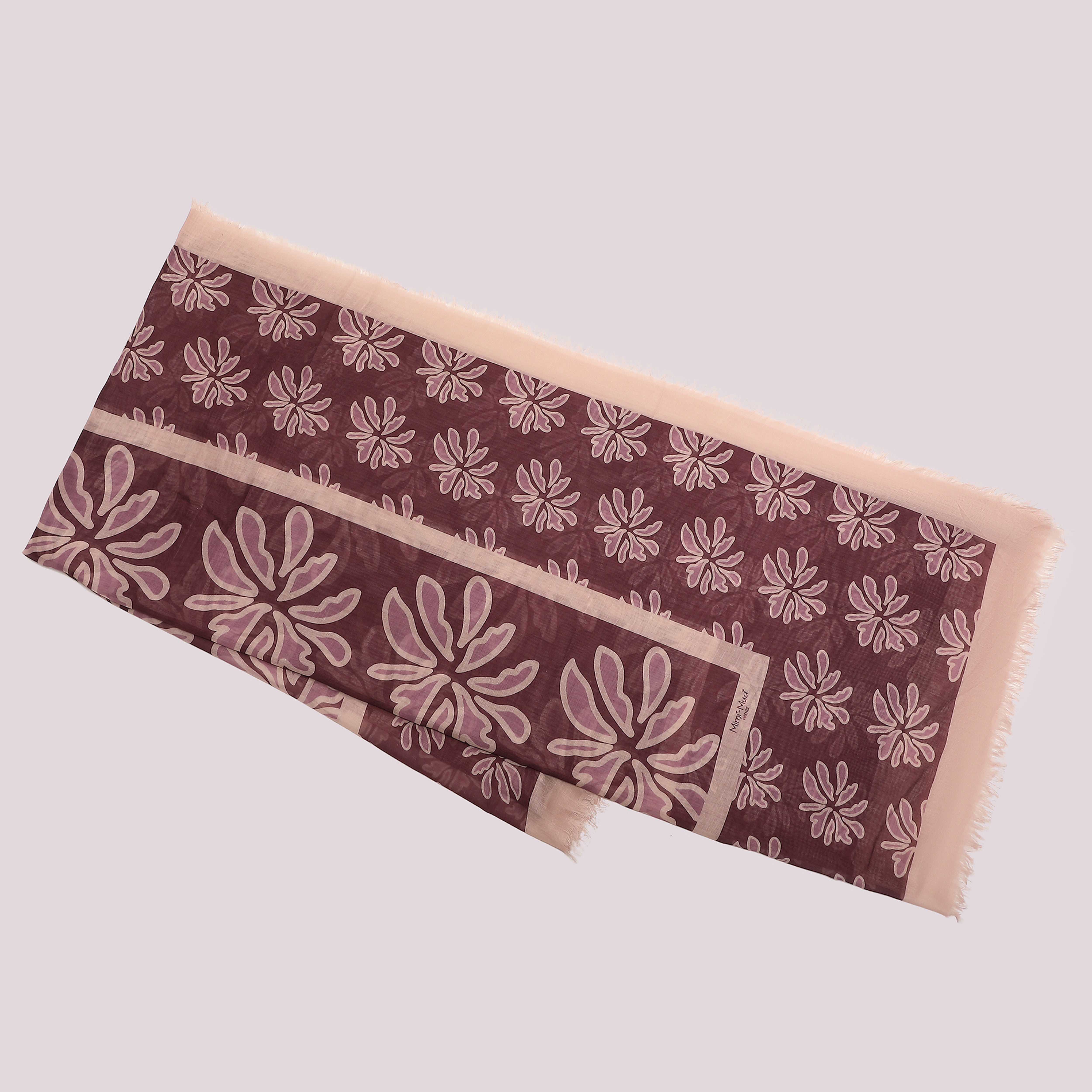 Mimi Mua Foulard Flower Bottom 135x135 Nero