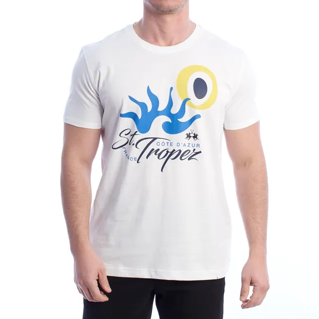 La Martina t-shirt YMR317 regular bianca uomo XXL