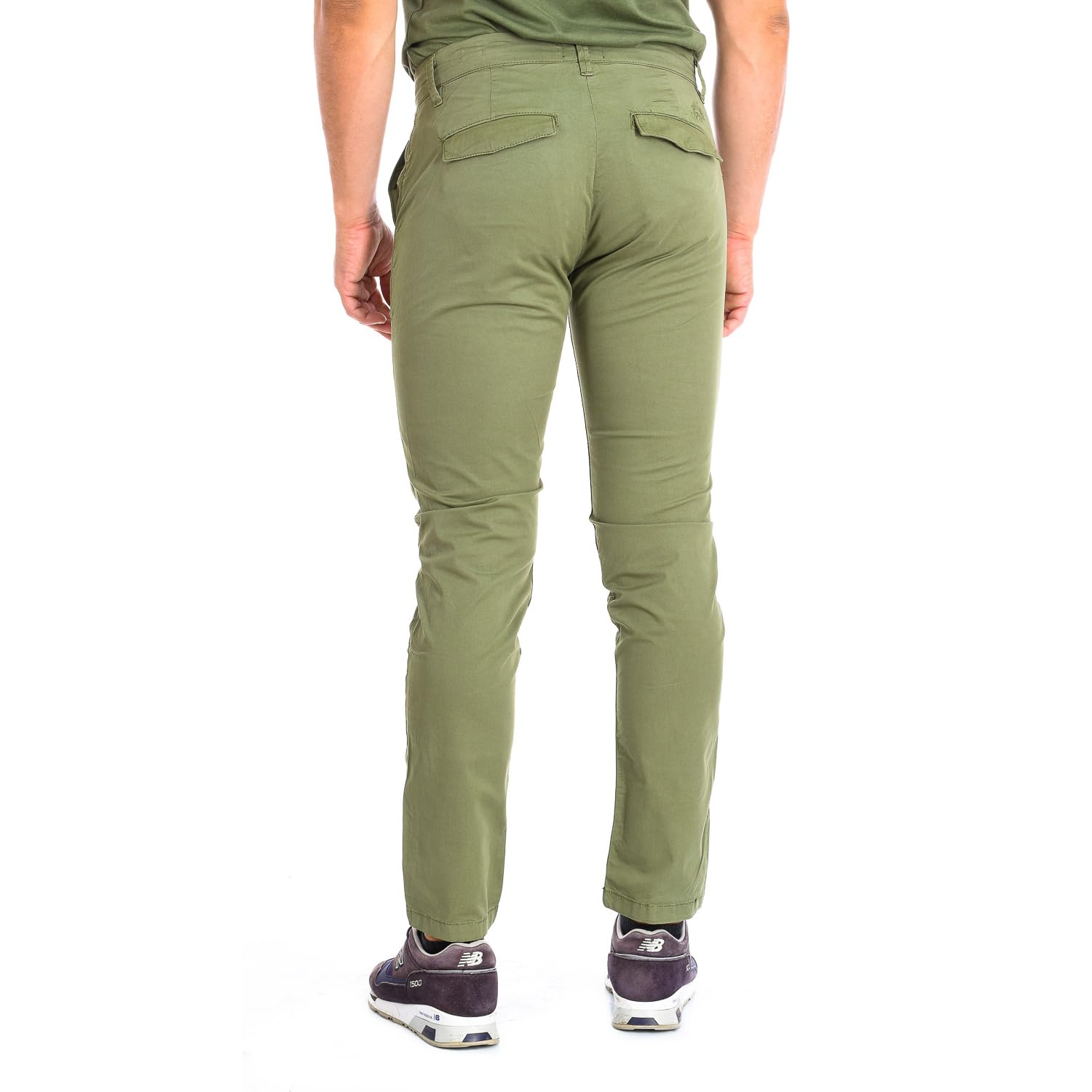 La Martina TMT002-TW417 pantaloni uomo verdi 44 cotone