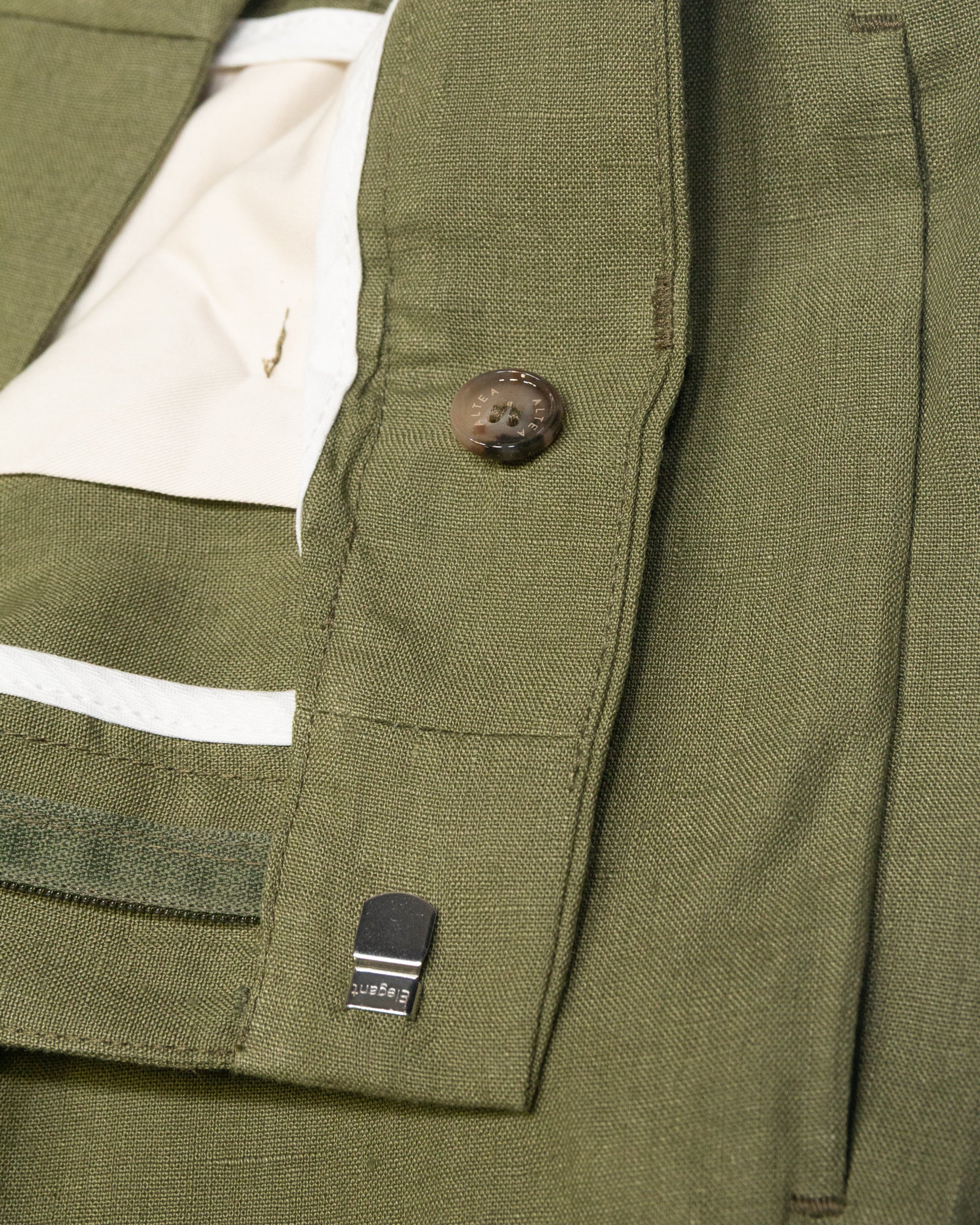Altea Ronny pantalone chino lino verde salvia