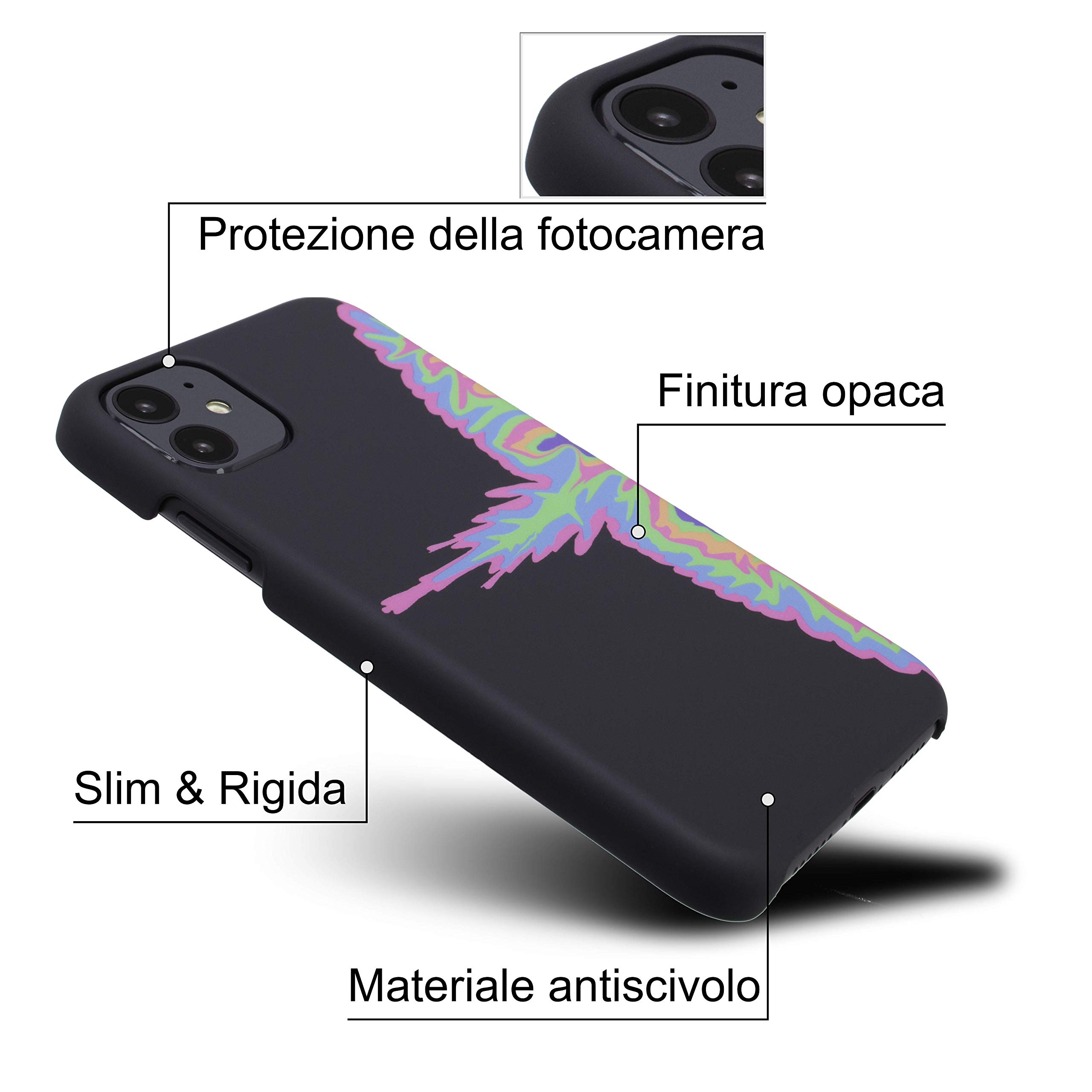 Marcelo Burlon County of Milan cover iPhone 11 rigida wireless