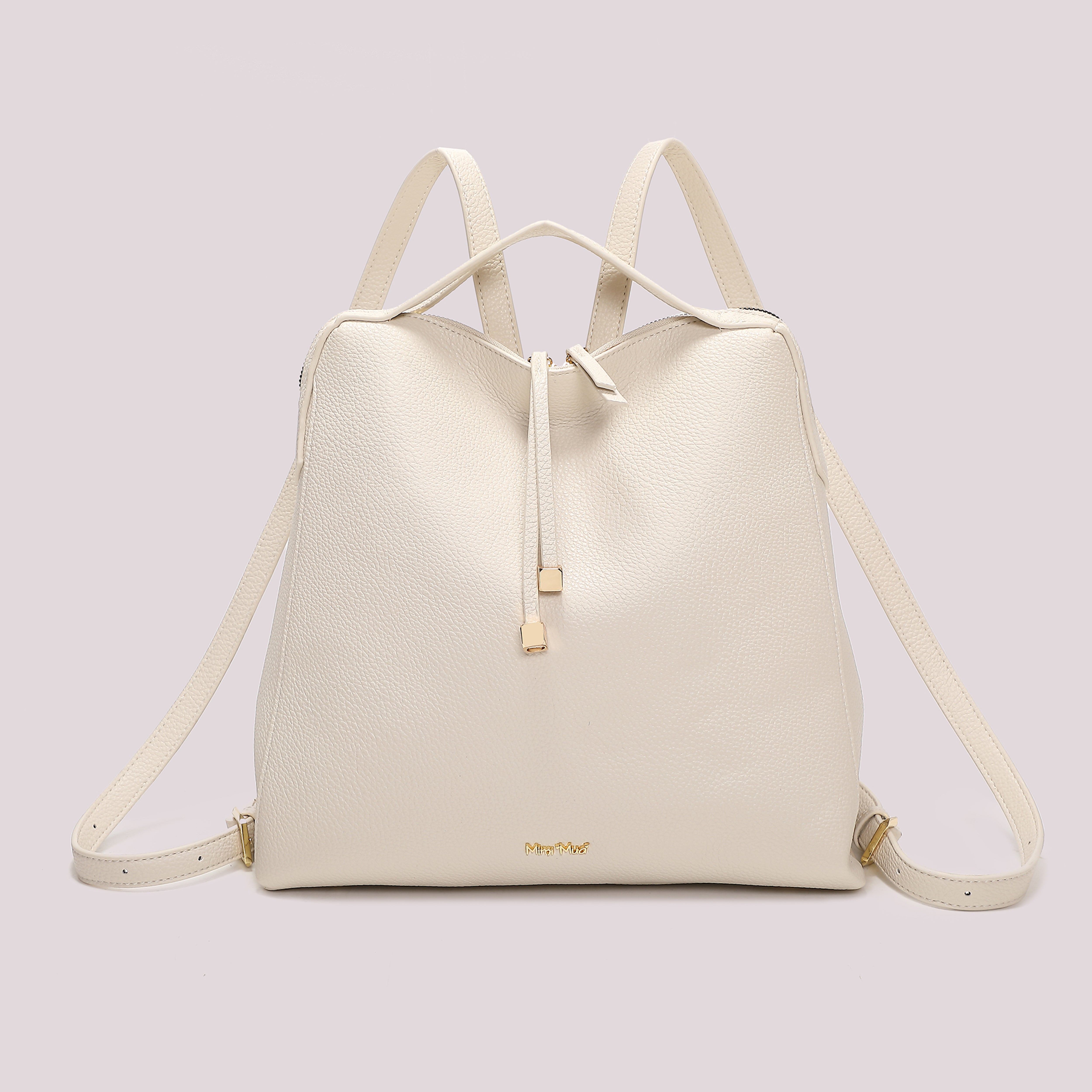 Mimi Mua Zaino Tira Zip Zaino Ecopelle Quadrato