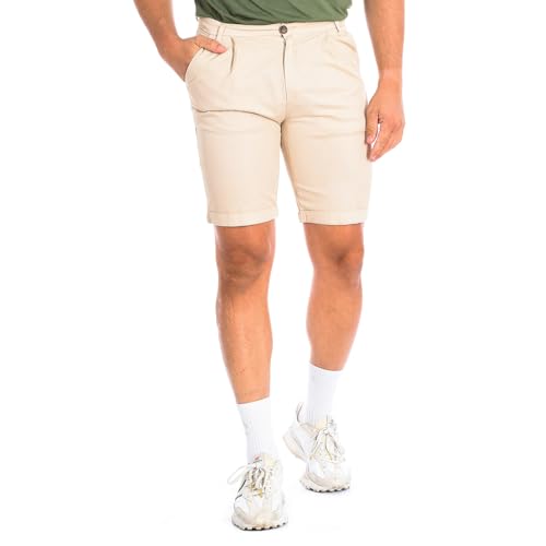 La Martina TMB004-TL121 bermuda uomo 46 beige lino