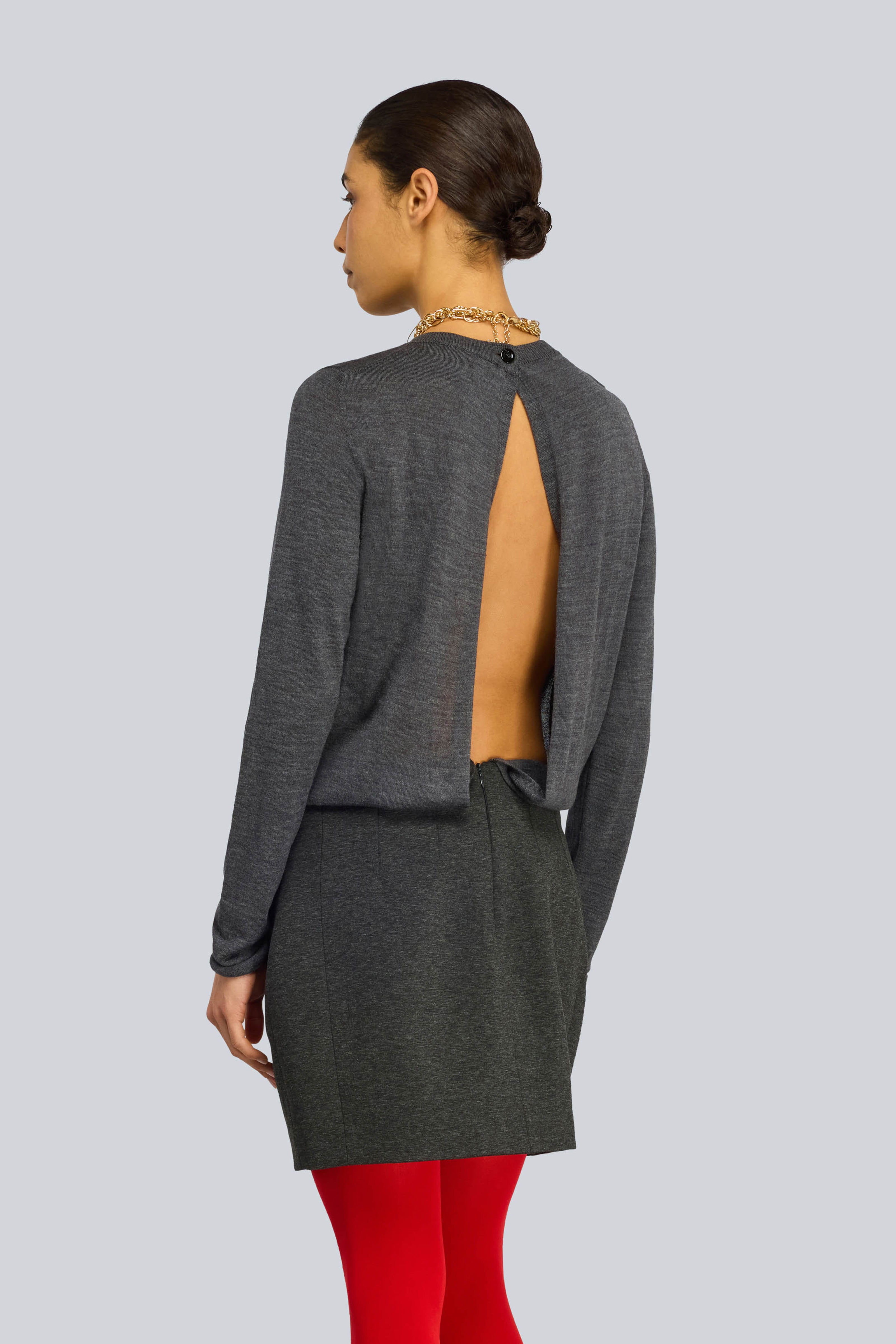 Semicouture Tianna abito punto Milano antracite