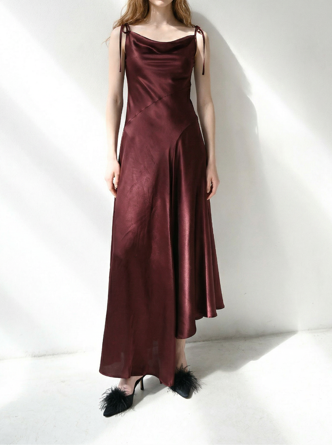 Giglio Tigrato Cleo Dress II vestito seta bordeaux