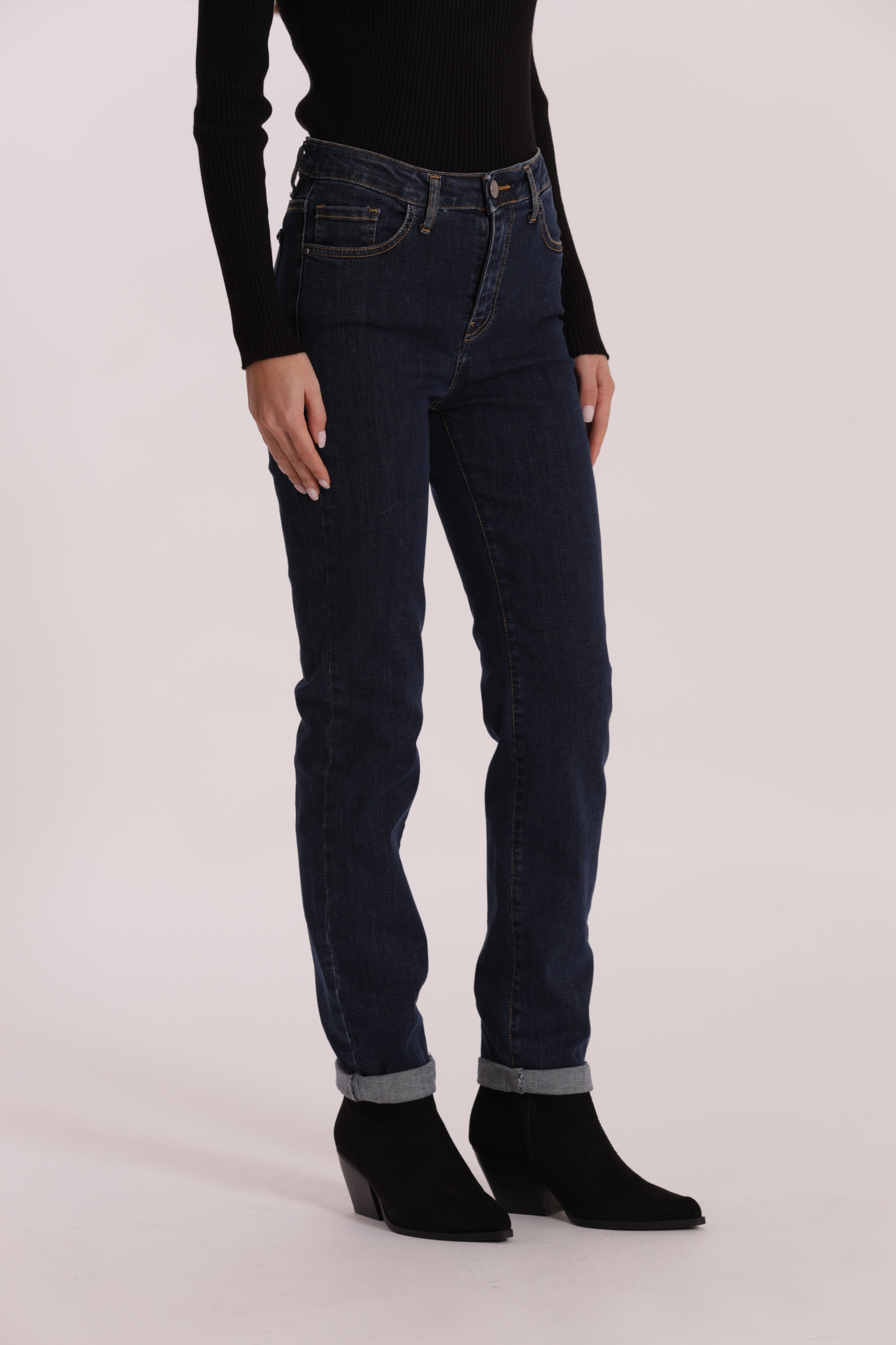 Mimi Mua Jeans Sigaretta jeans nero elasticizzato