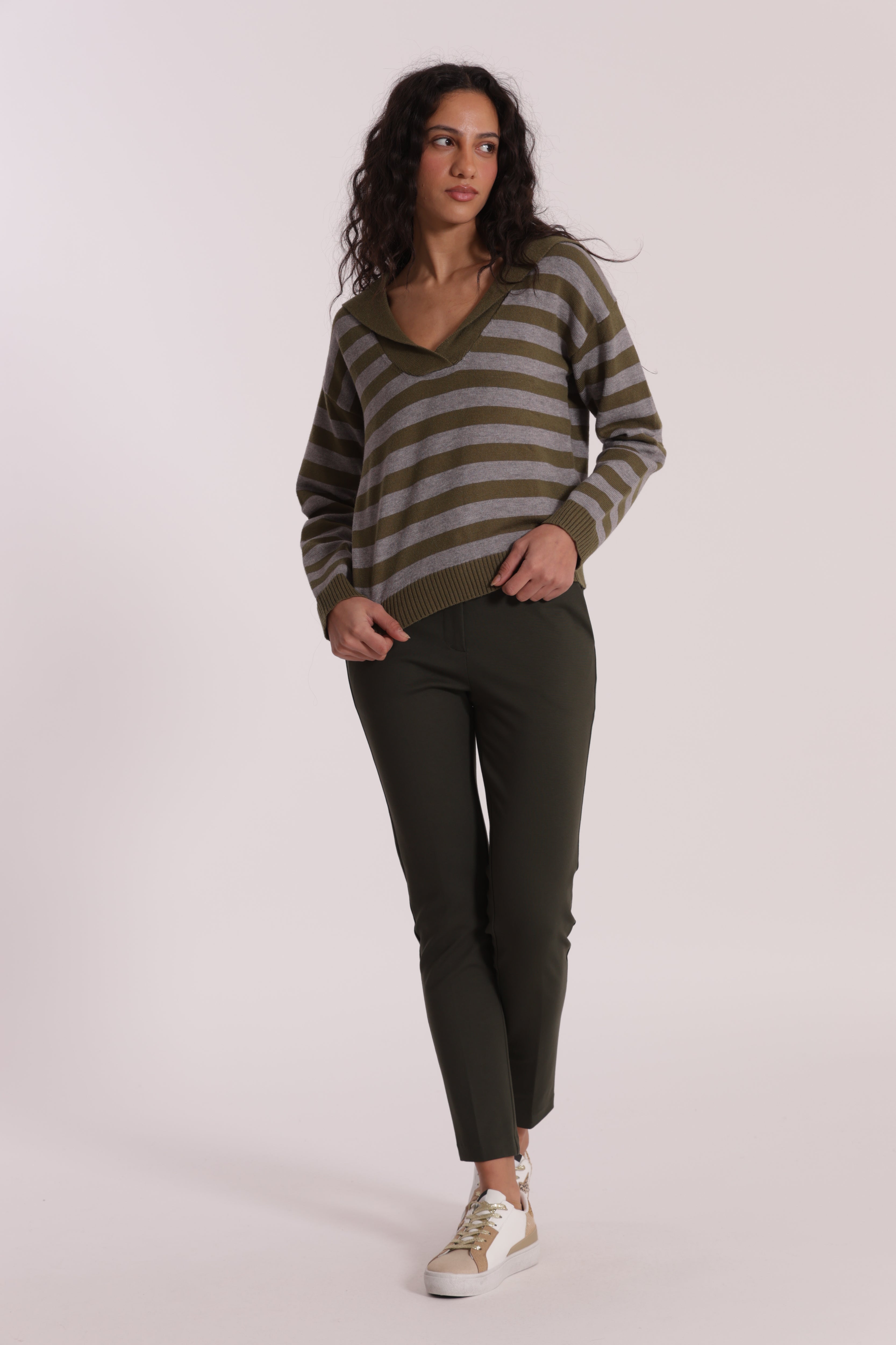 Mimi Mua Sigaretta Punto Milano pantalone nero elasticizzato