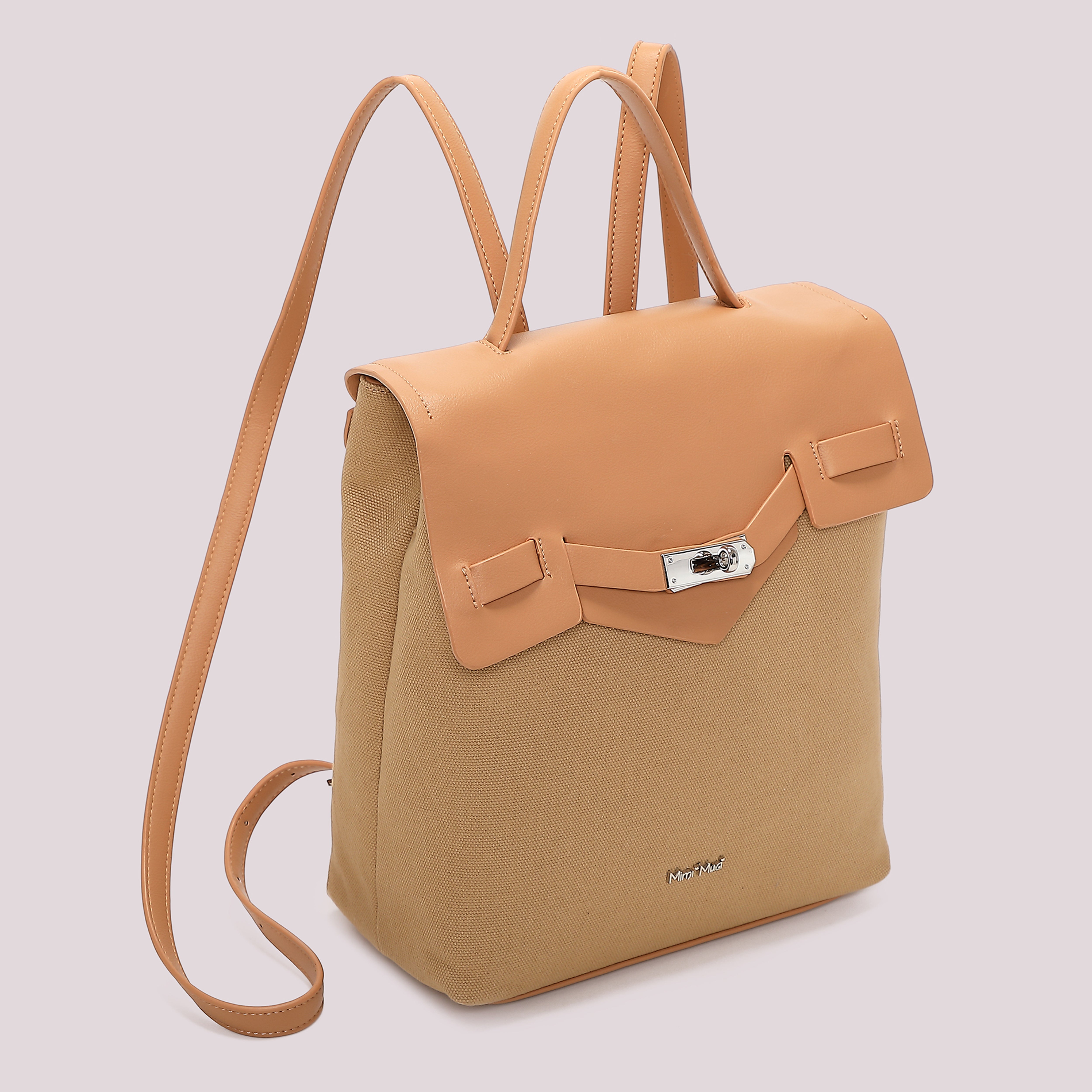 Mimi Mua Patta Canvas Zaino Panna