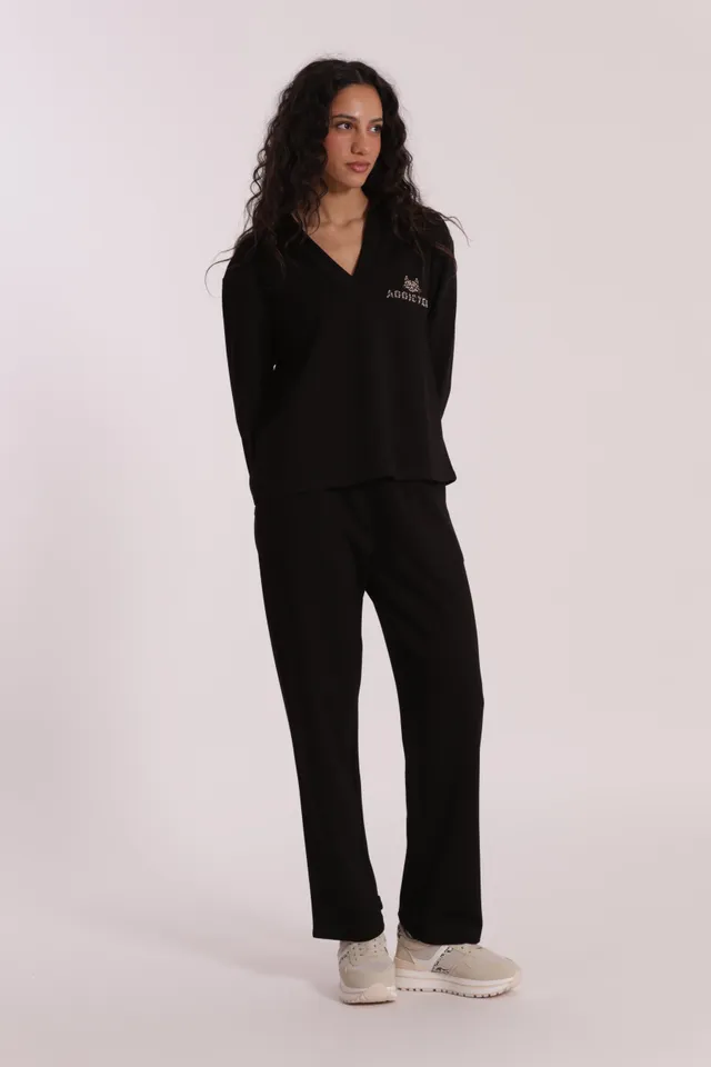 Mimi Mua Pantalone Jogger pantaloni cotone nero