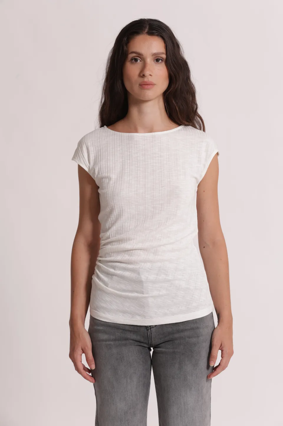 Mimi Mua T-Shirt Arriccio Laterale Nero