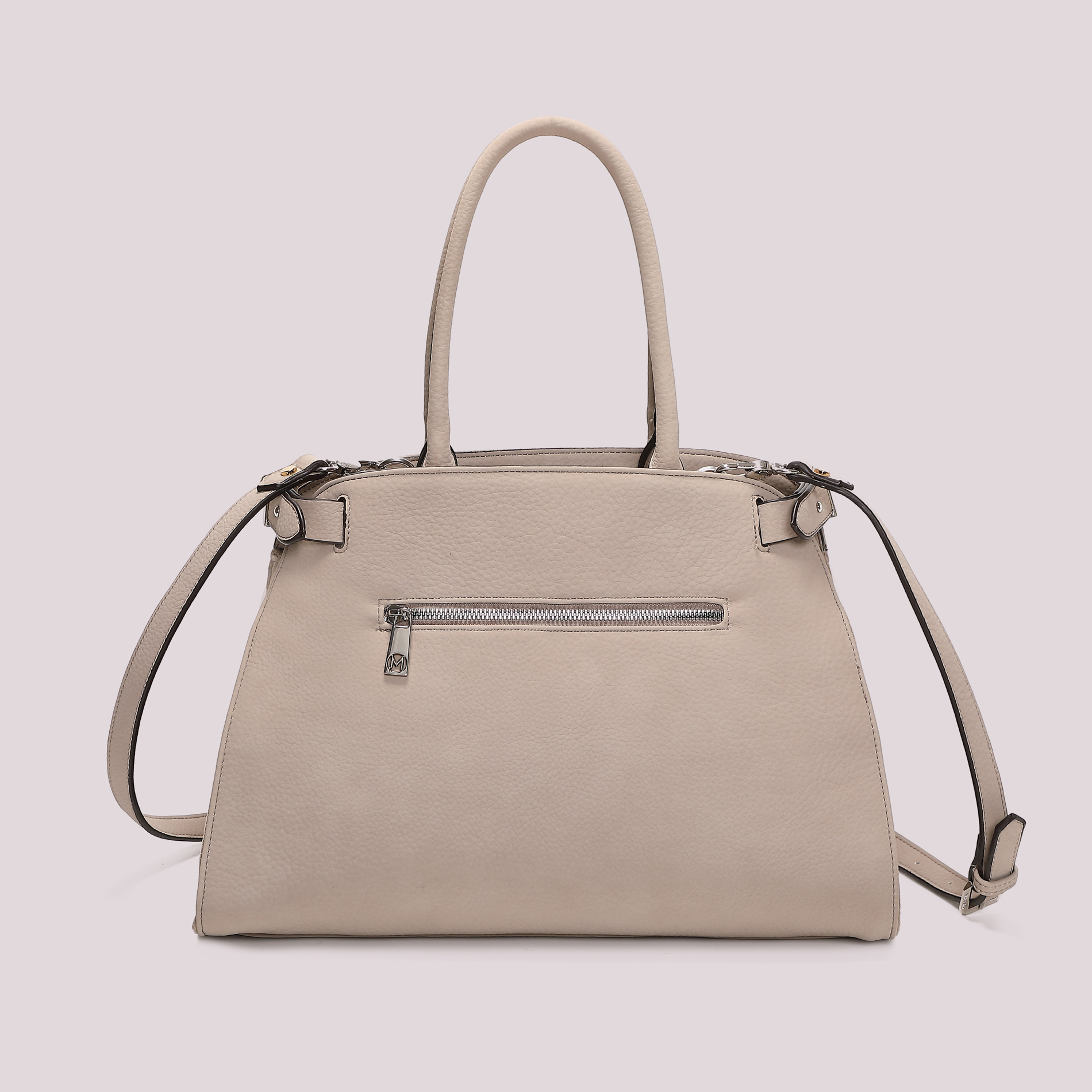 Mimi Mua borsa shopping con fianchi effetto camoscio nera