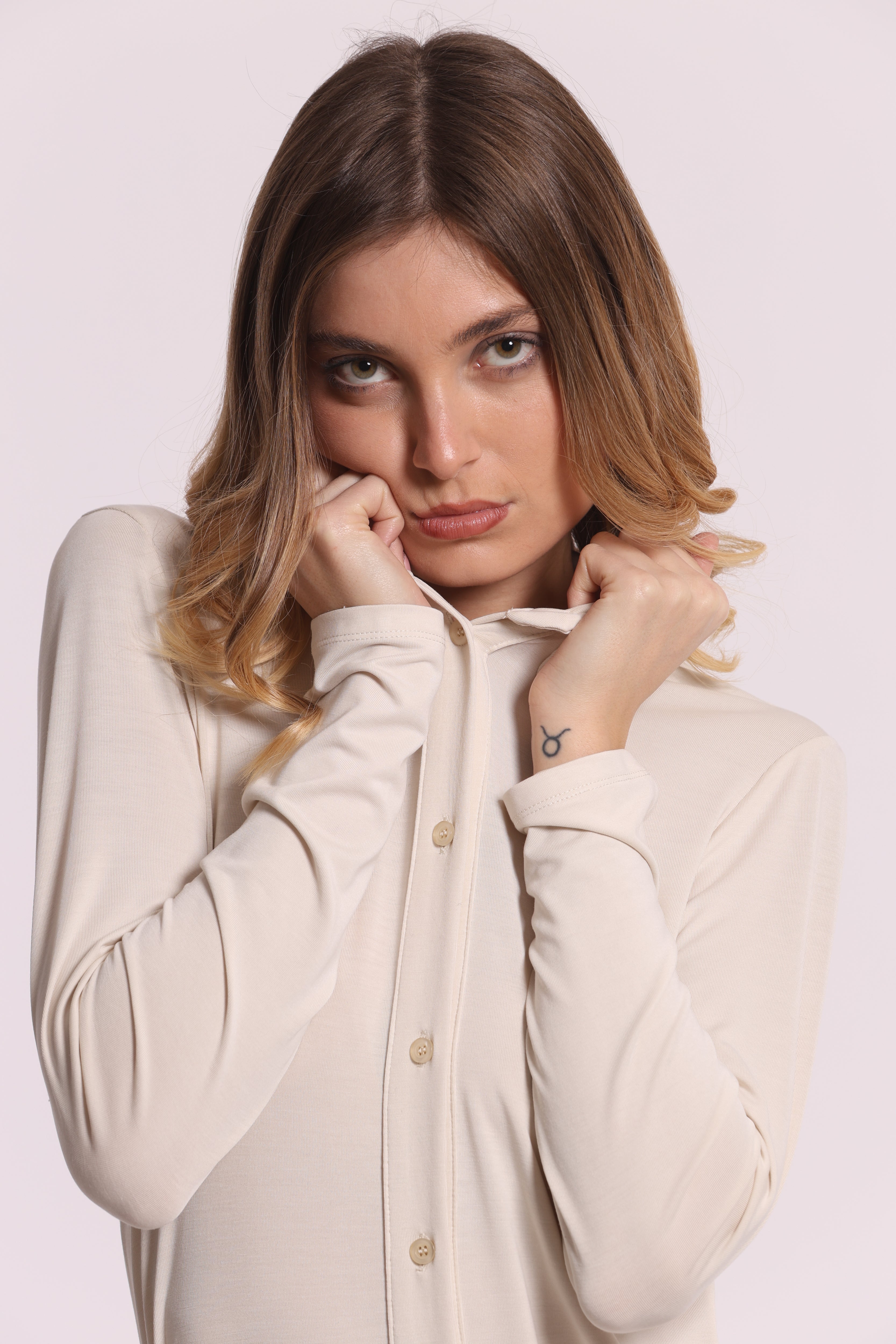 Mimi Mua Body Camicia Viscosa Nero S camicia elasticizzata