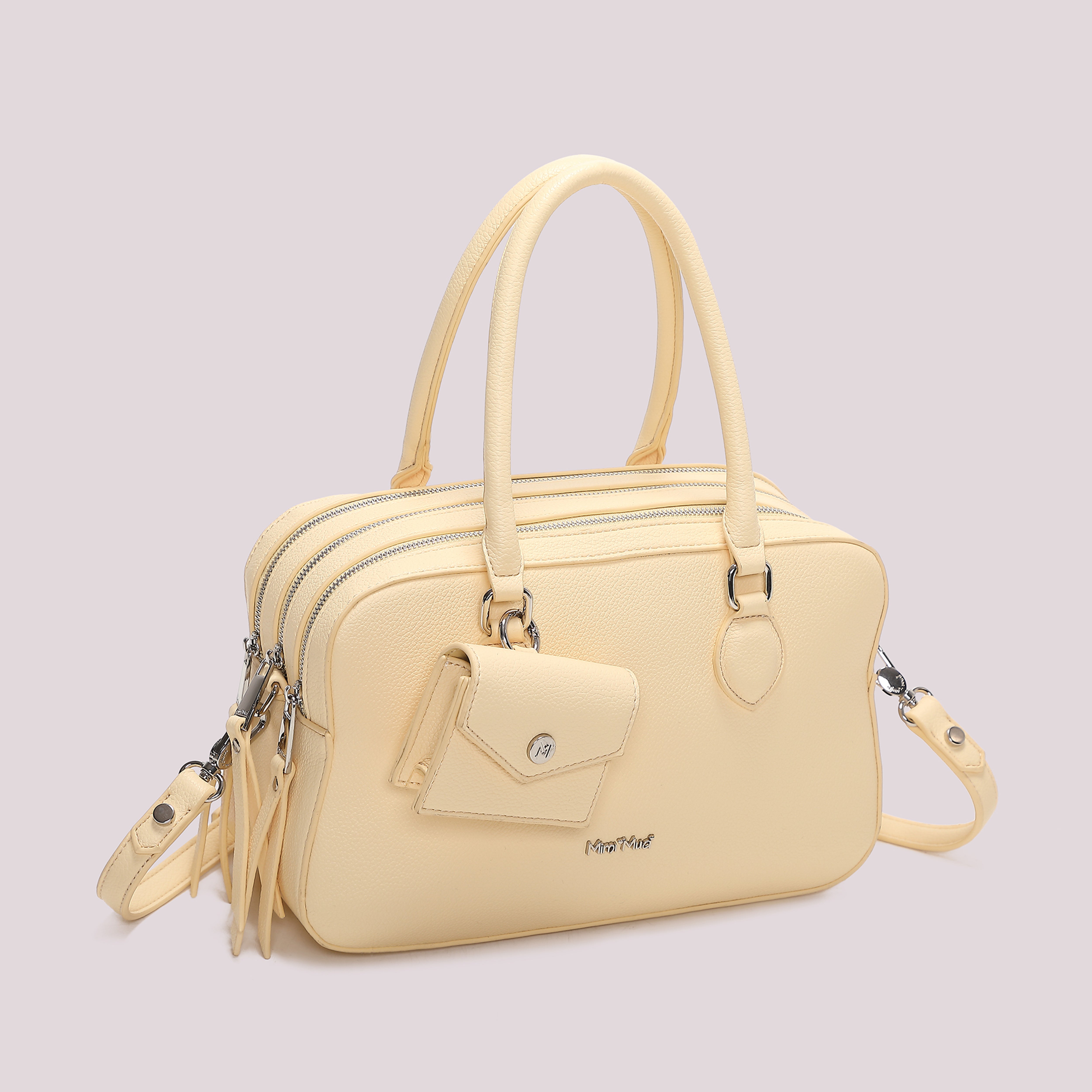 Mimi Mua 3 Zip borsa a spalla con borsina nero