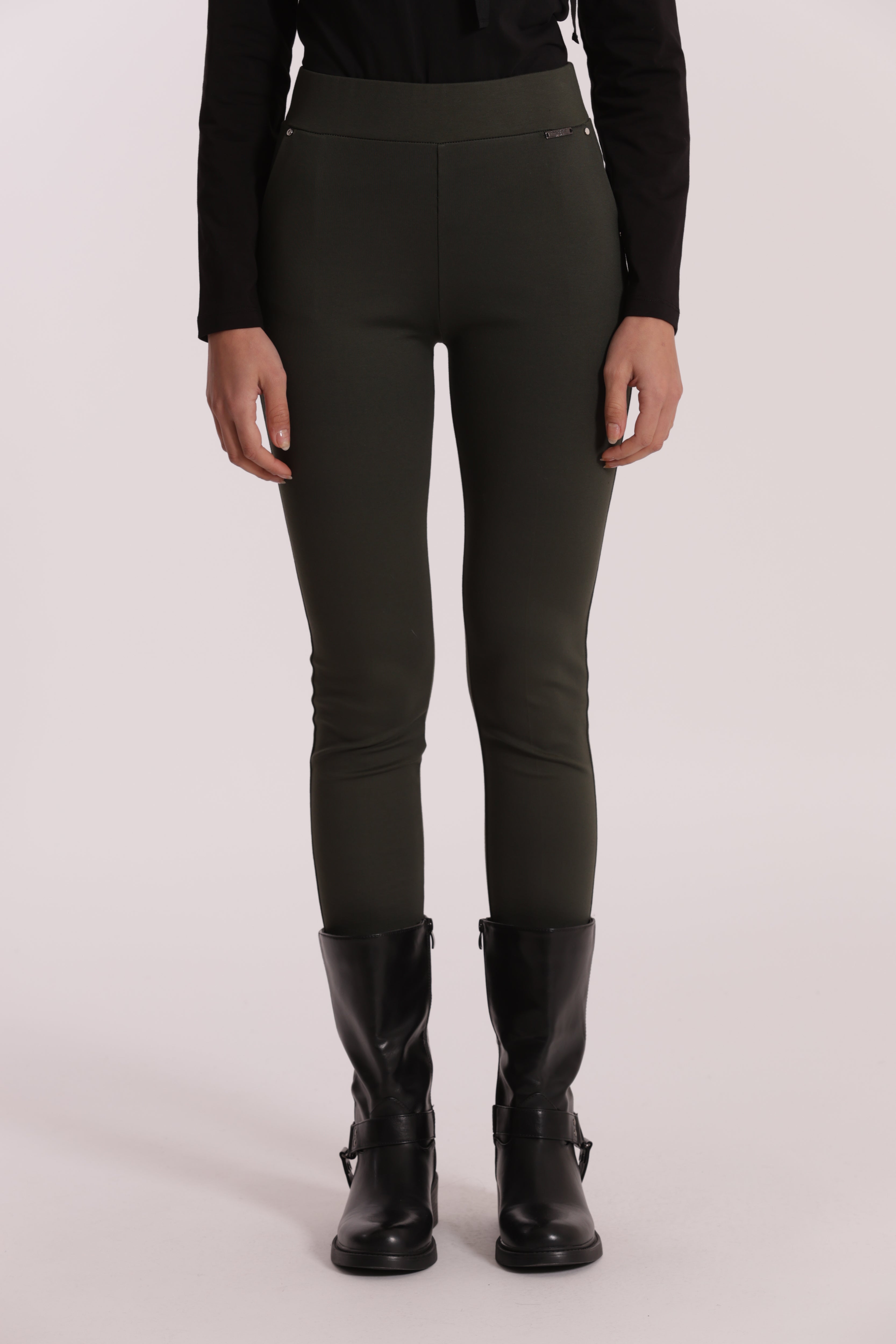 Mimi Mua Pantalone Push Up Punto Milano Nero