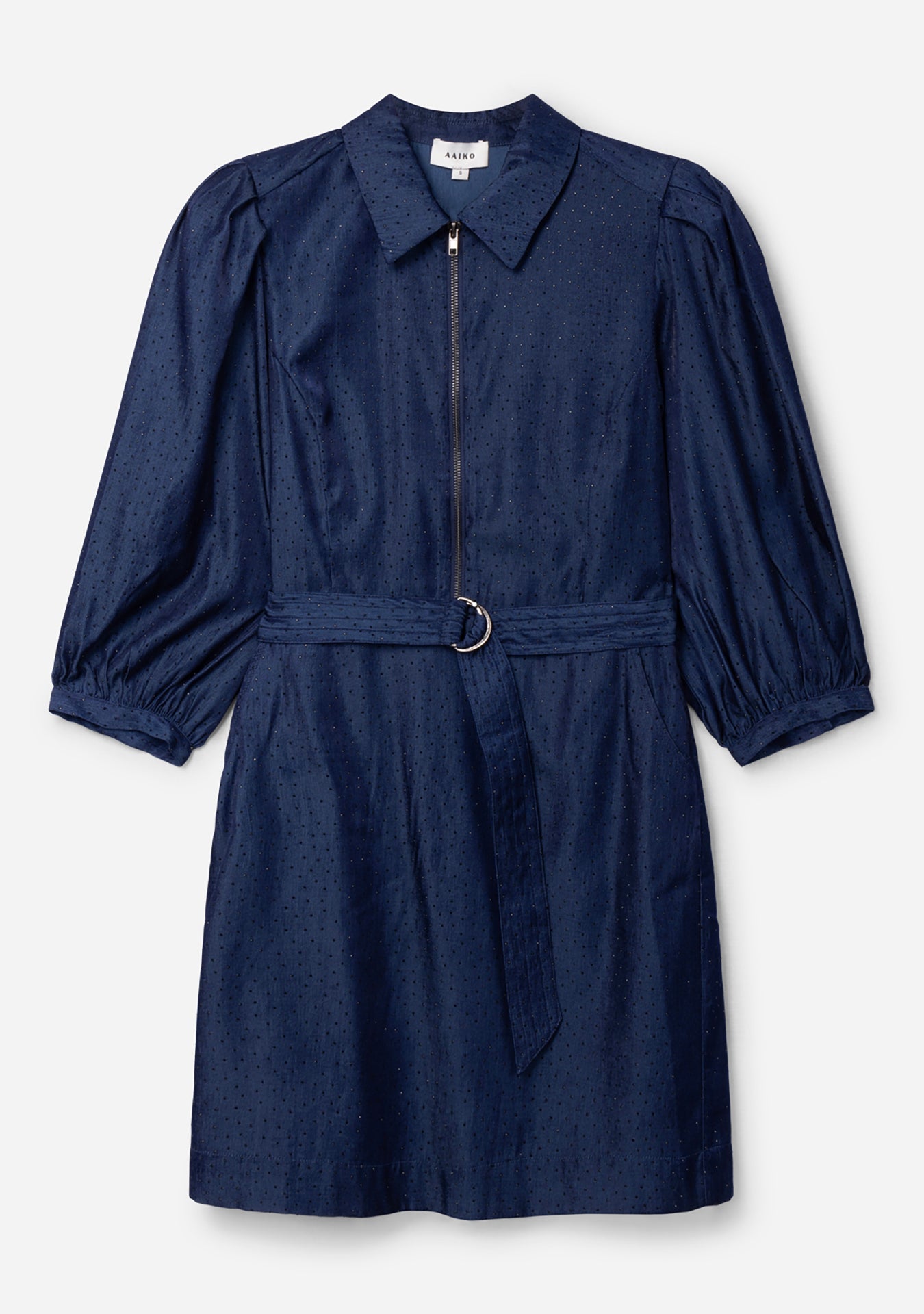 Aaiko Semira Abito Chemisier Glitter Blu Notte