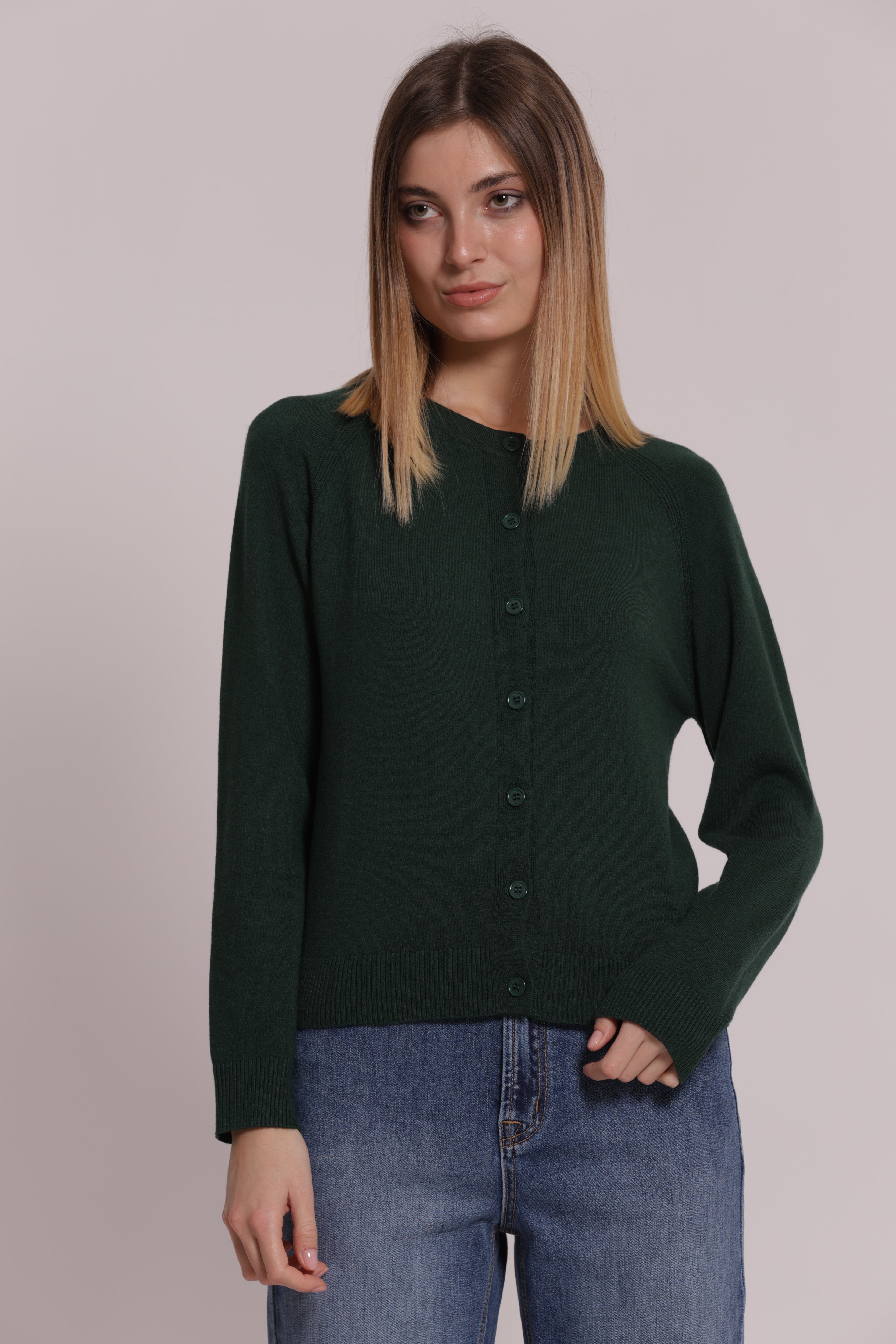 Mimi Mua Maglia Cardigan Scollo Tondo nero viscosa