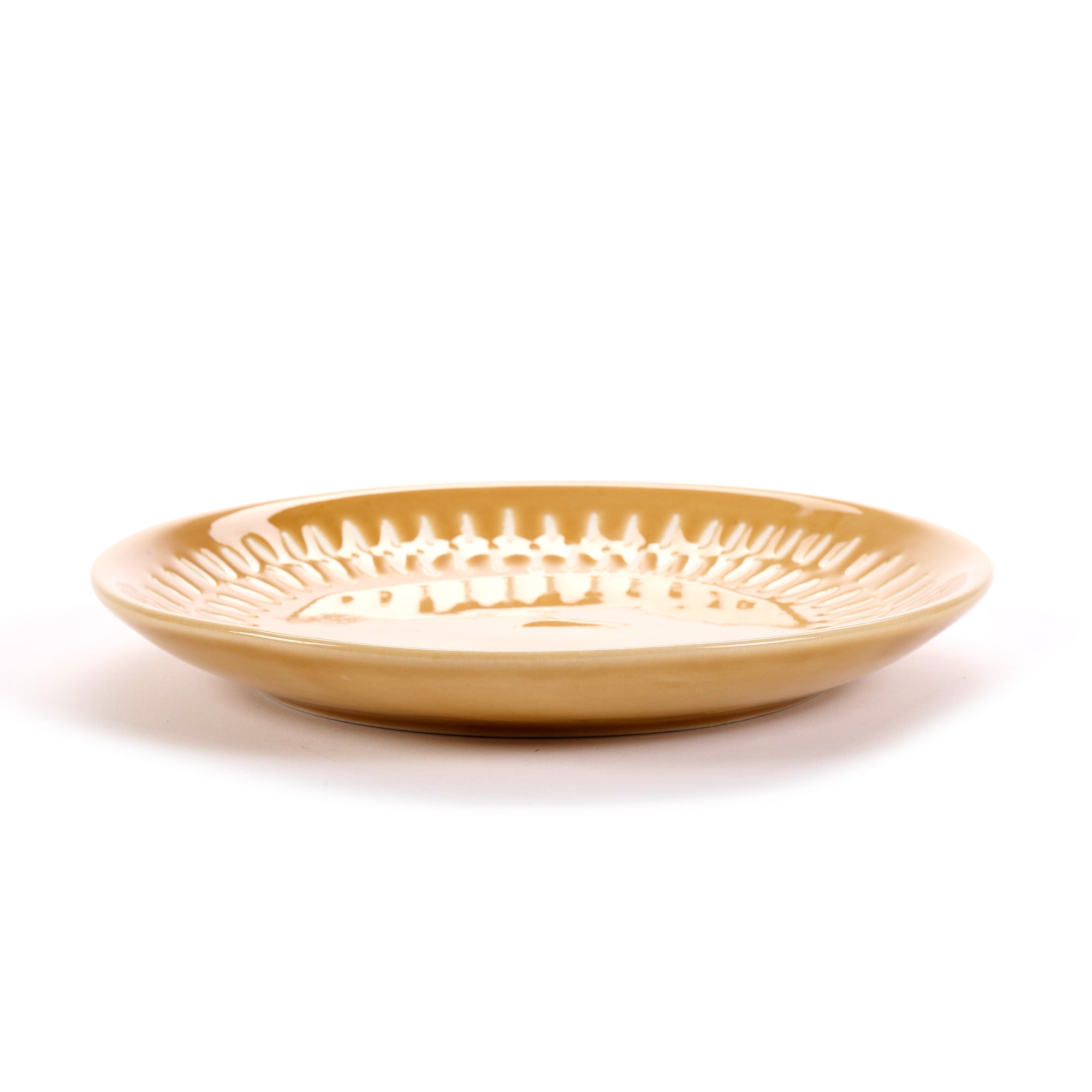 On Earth Caramel piattino ceramica giallo 19 cm